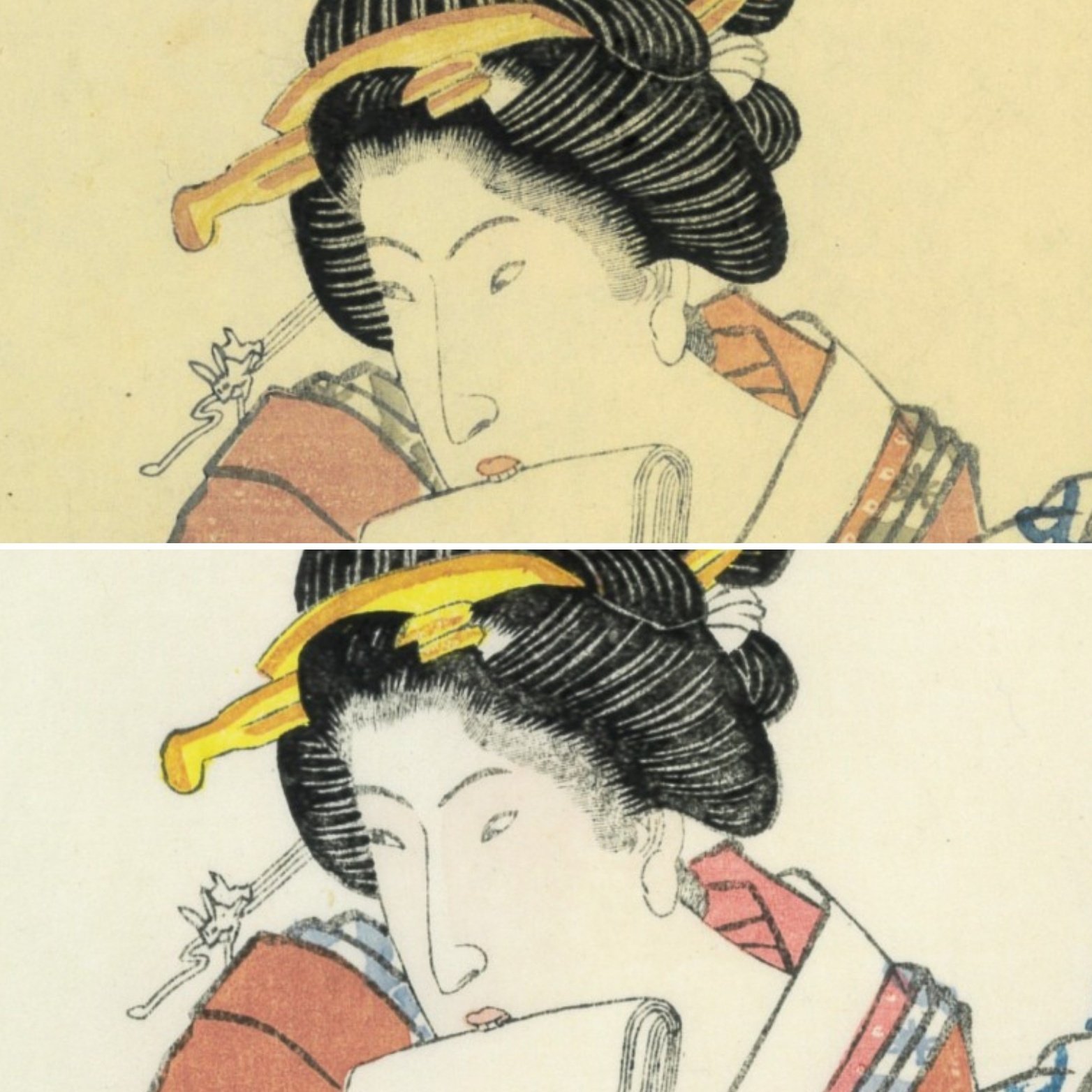 浮世絵版画の復元的復刻について②ー歌川国貞作品を例に｜下井