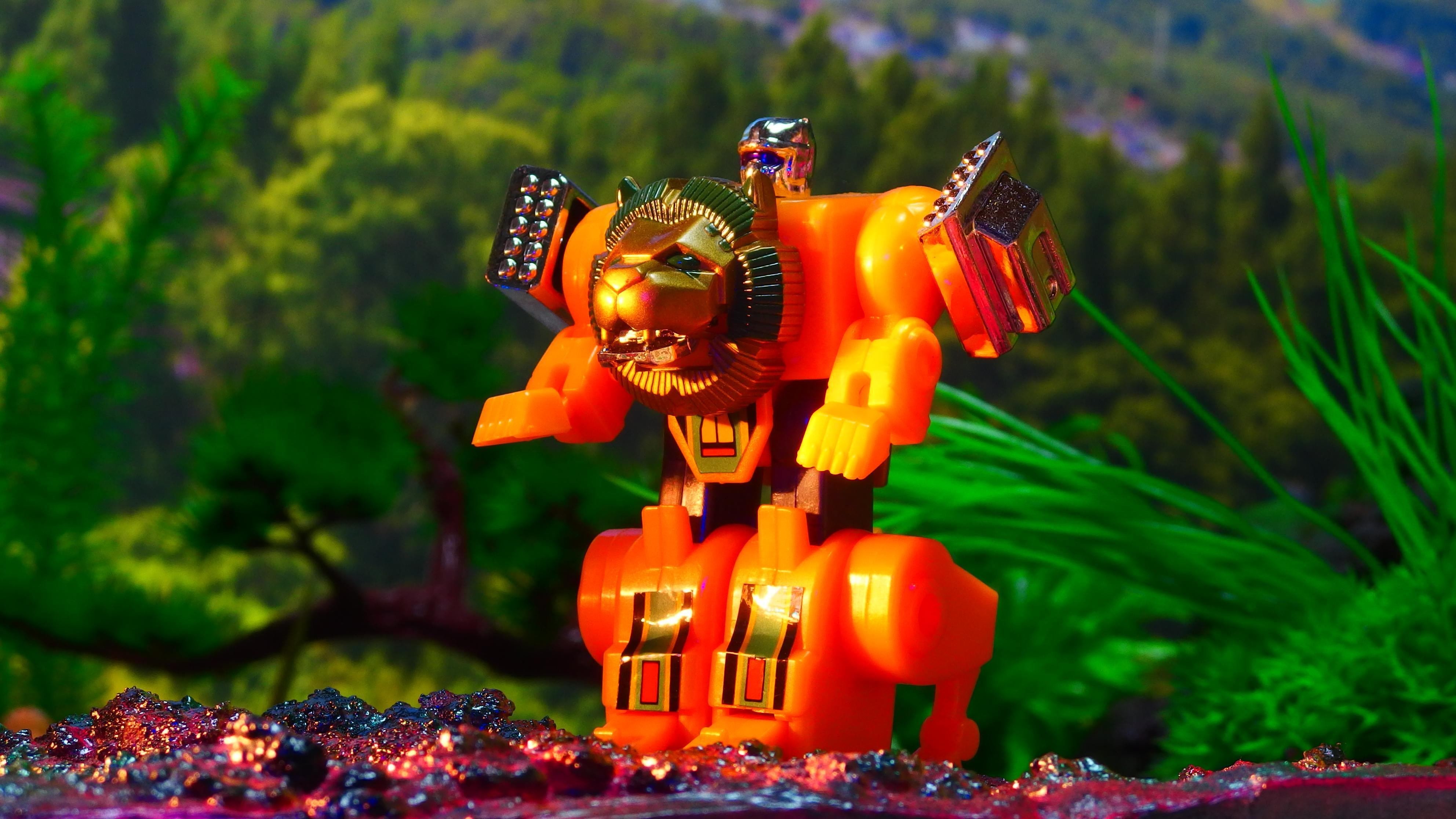 フックトイ][変形ロボ]ジオラマ玩具レビュー208 ライオン(動物変身戦隊