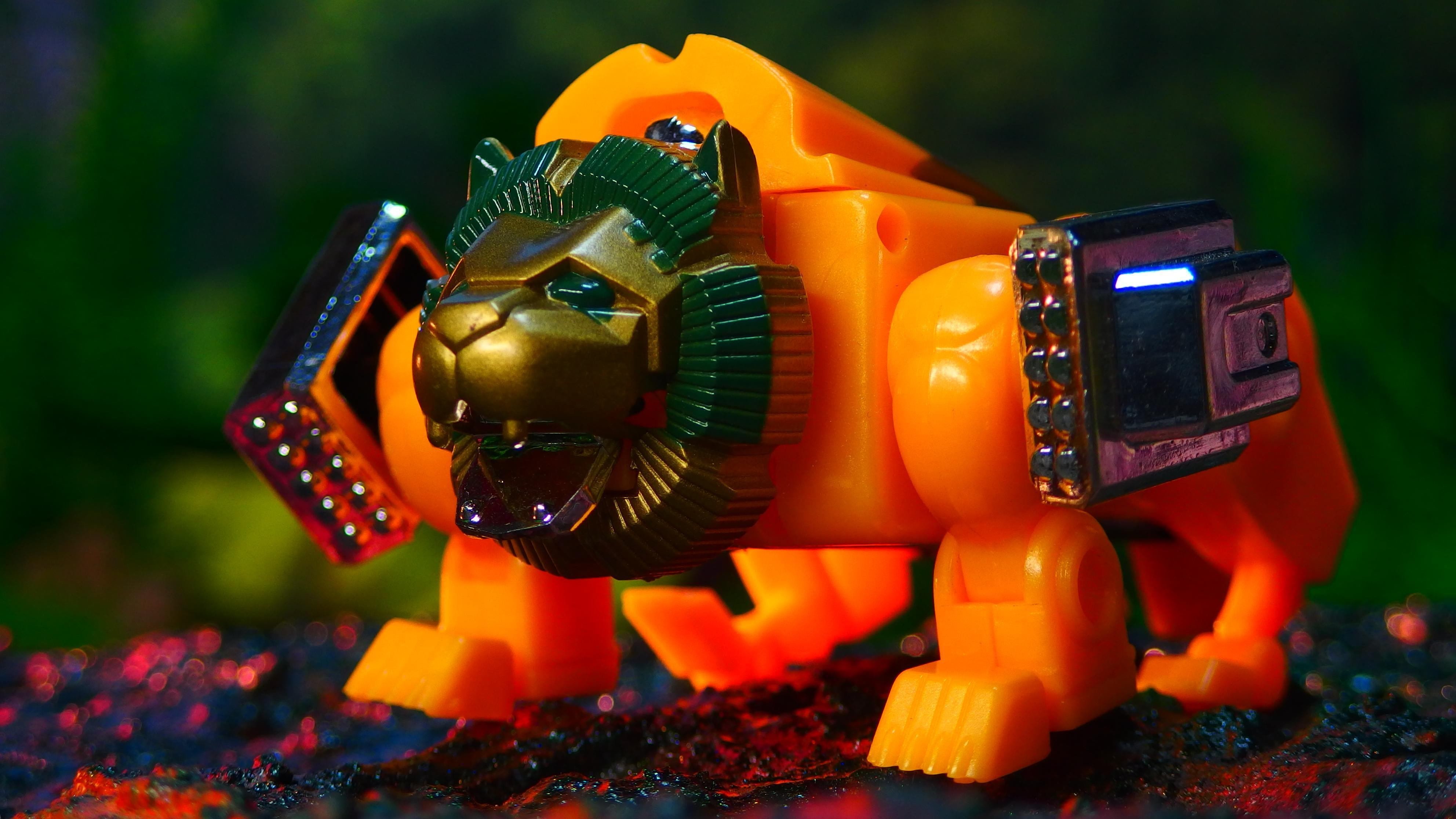 フックトイ][変形ロボ]ジオラマ玩具レビュー208 ライオン(動物変身戦隊