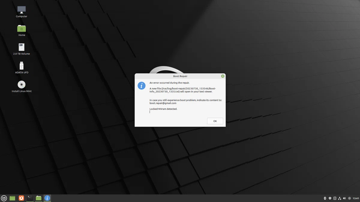 【備忘録】Linux Mint が突然 boot されなくなった話｜天焦がす滅亡の光