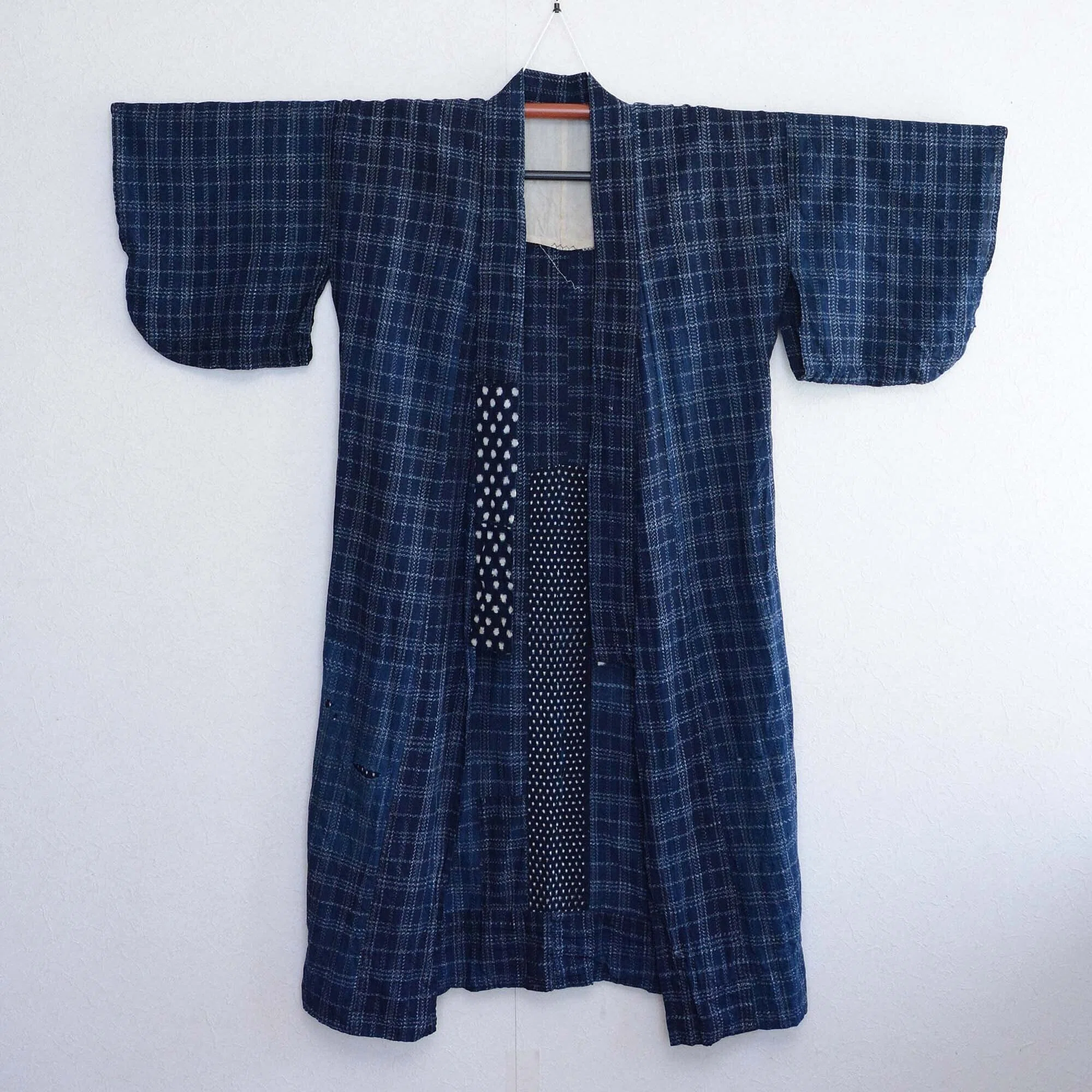 美しい藍染の襤褸着物 | Beautiful indigo boro kimono｜難波商店