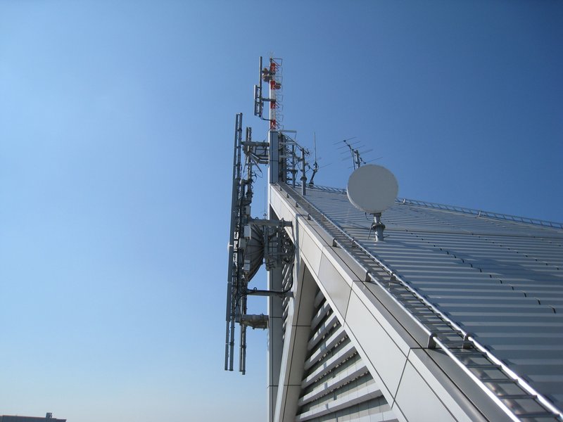 MCA無線中継局に設置されたアンテナ