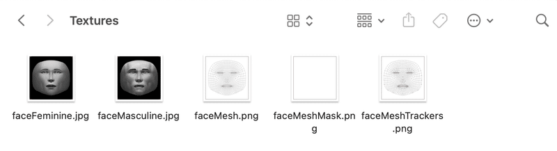 faceFeminine | faceMasculine | faceMesh | faceMeshMask | faceMeshTrackers