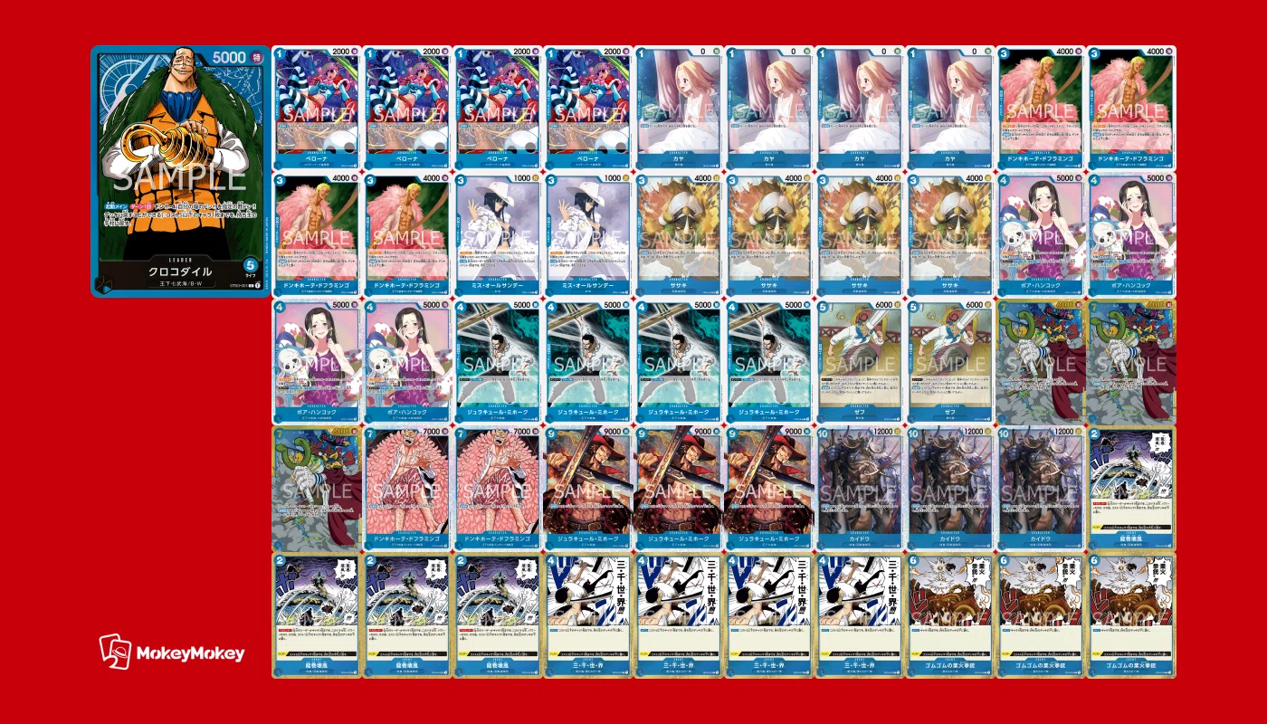 基本無料】勝てる青クロコダイル(6弾環境対応)｜雨木ゆず/ﾜﾝﾋﾟTCG