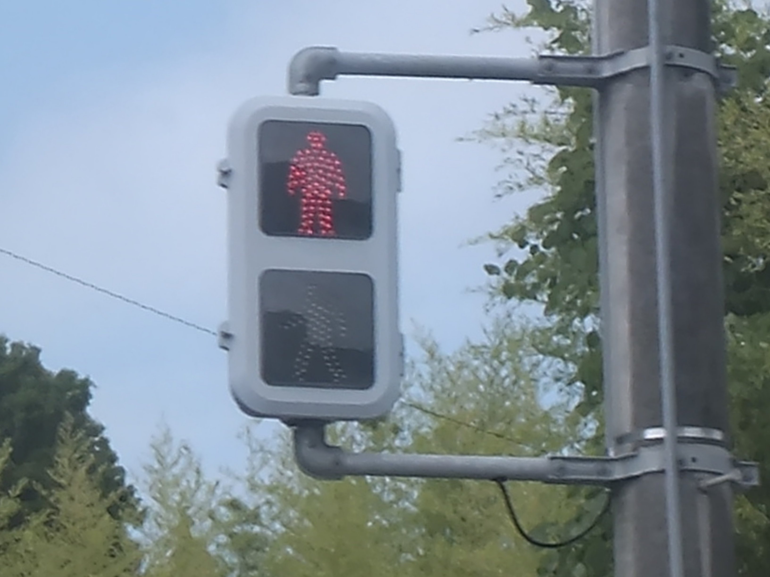 信号電材低コスト250㎜と車両感応式「感知中」表示板 in いわき市四倉