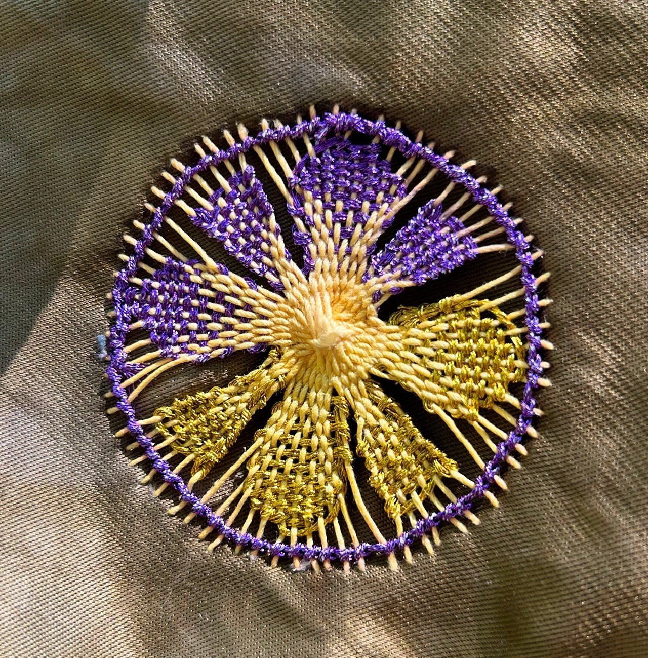 ニャンドゥティのポシェット、ムクゲの花｜サナエvinsanchi