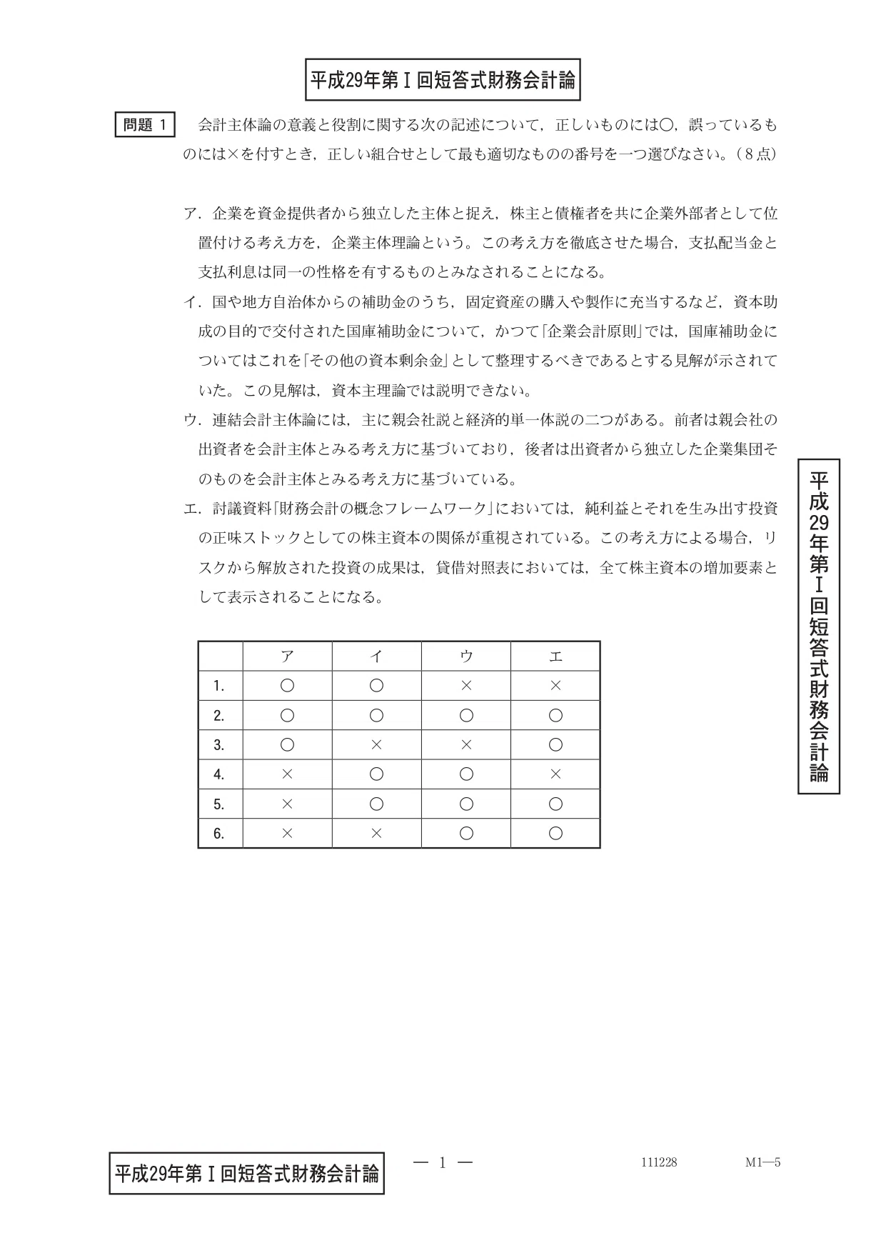 26年5月、12月目標「短答式中上級者向け」財務会計論（理論）問題集