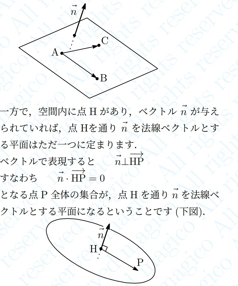 【数学】平面と法線ベクトル|magico