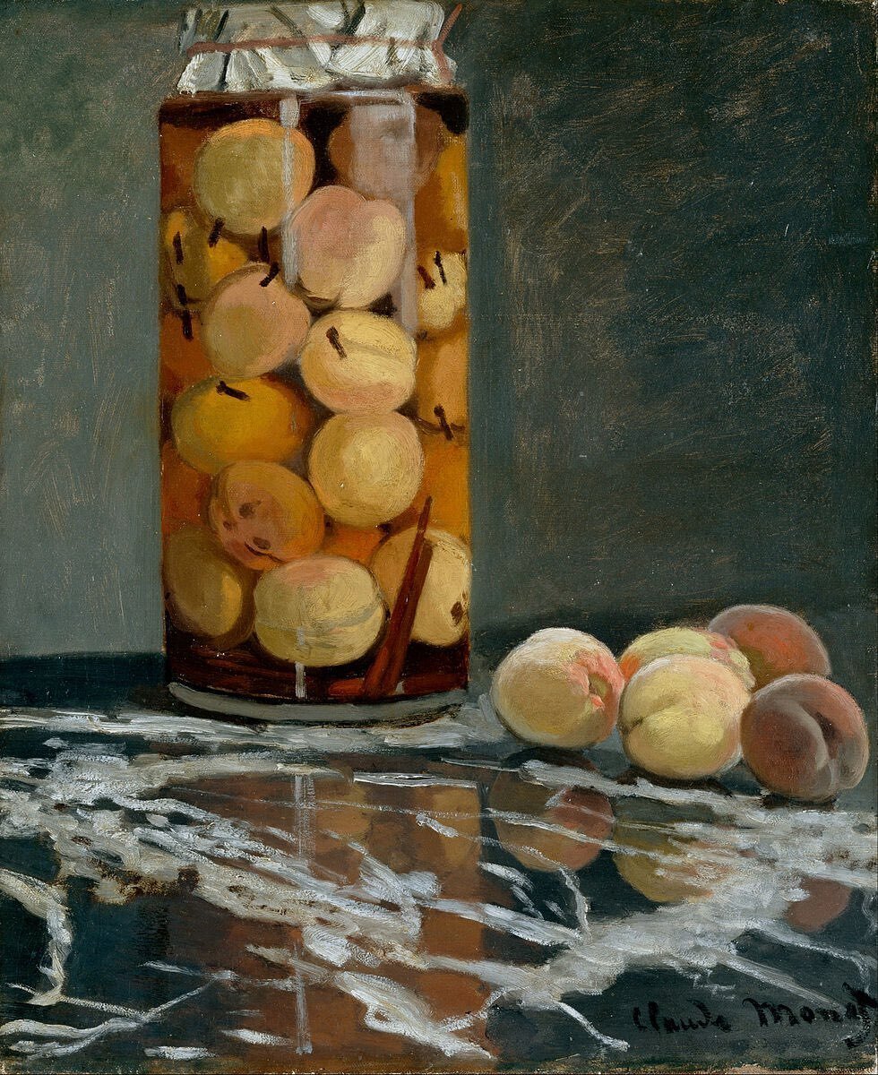 クロード・モネ、「NATURE MORTE, POIRES ET RAIAIN」