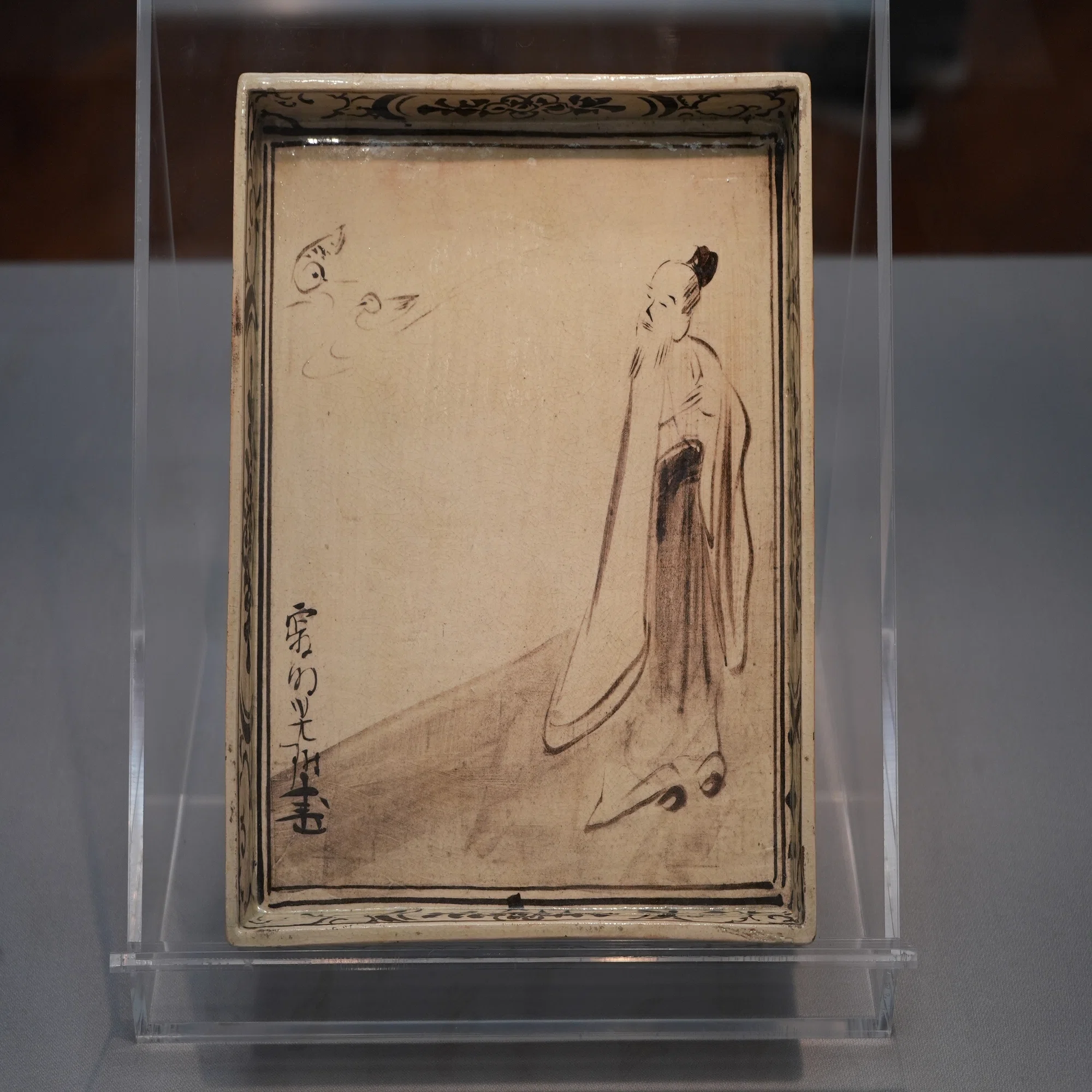 琳派の黎明期を築いた尾形光琳＆乾山兄弟が合作した角皿です @東京国立 