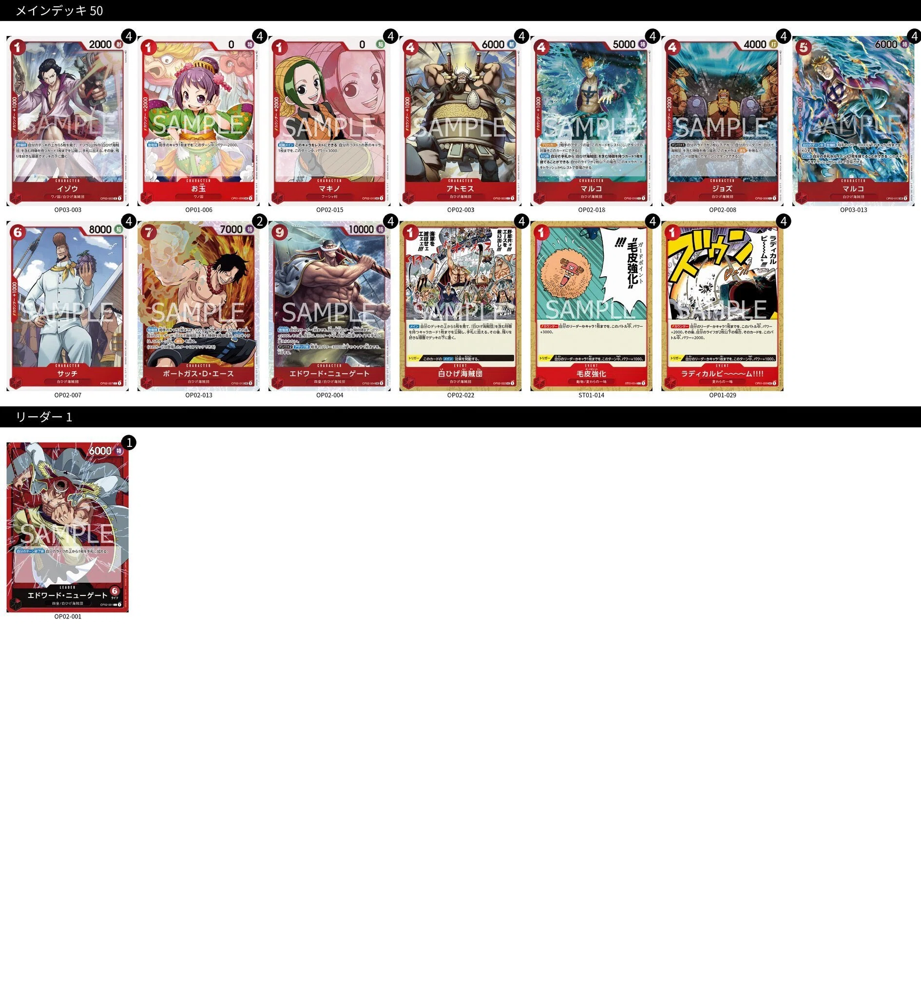 ONE PIECEカードゲーム チャンピオンシップ2023 1次予選 決勝大会