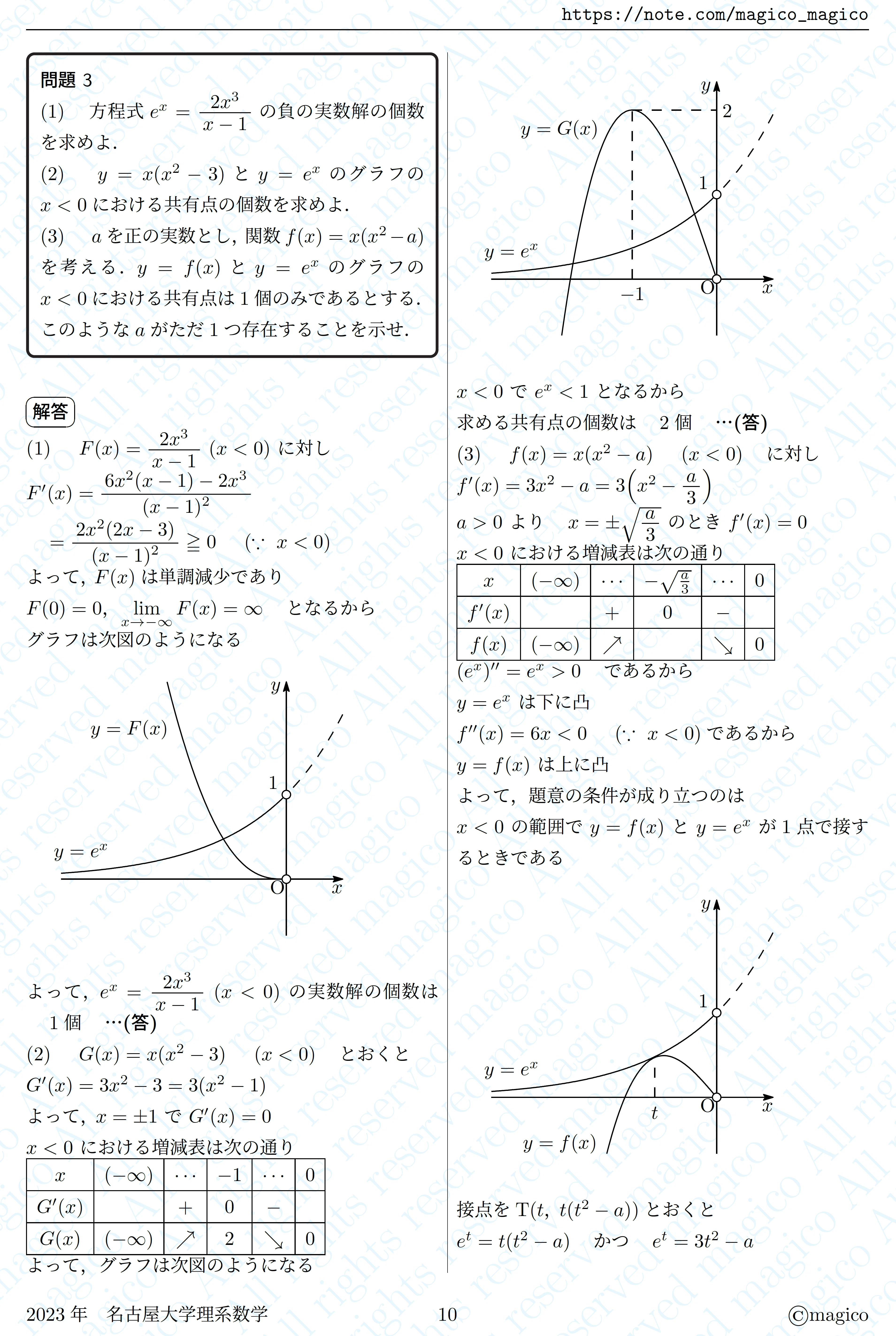 2023年名古屋大理系数学|magico 2023年名古屋大理系数学|magico