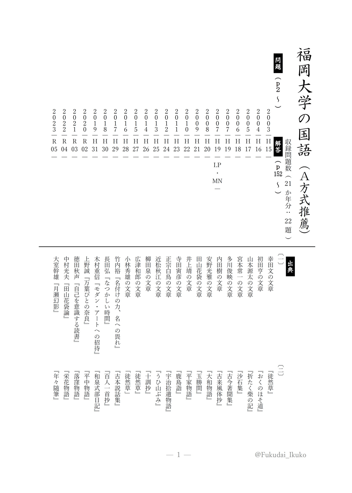 福岡大学に合格したい人が9月にすること（学校推薦型選抜に向け