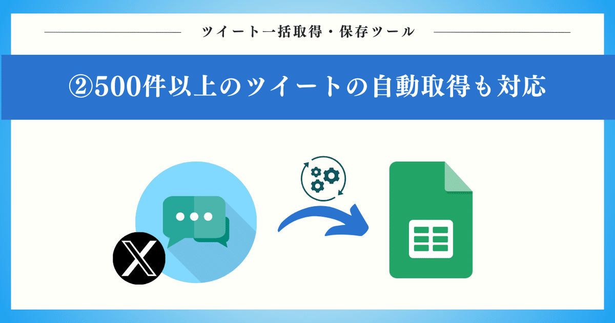 500件以上のツイート自動取得も対応