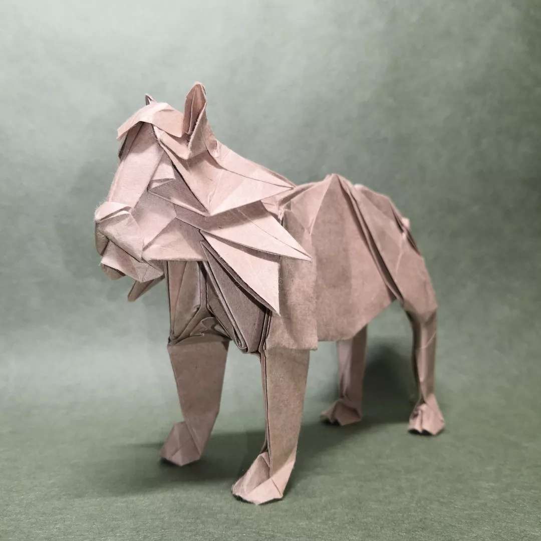 ハンドメイド 折り紙 ライオン 完成品 展示品