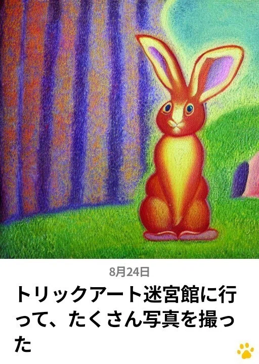 動物多数　トリックアート　上下左右（アクリル絵の具）送料無料 ウォールトリックアート 猫 ねこ キャット 動物 アニマル 壁から