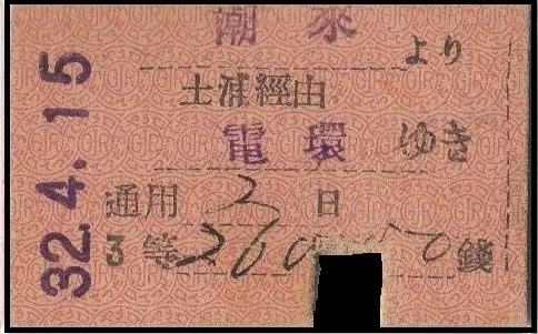 硬券0074 水郷観光交通｜バス船舶硬券切符研究会