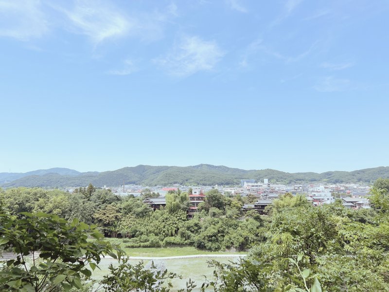 鉢形城公園から見た寄居町の写真