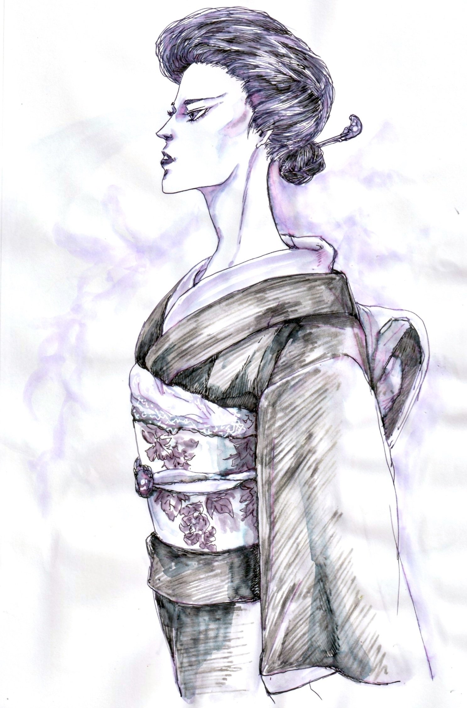 20230828万年筆で絵を描く｜尊野怜来@猫と絵と小説と短歌と