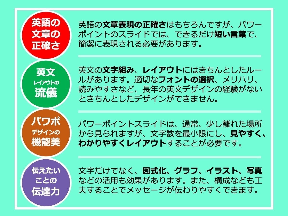 英語パワポの極意 — 知らないと恥をかく！英語パワーポイント作りの注意点｜Wings2Fly