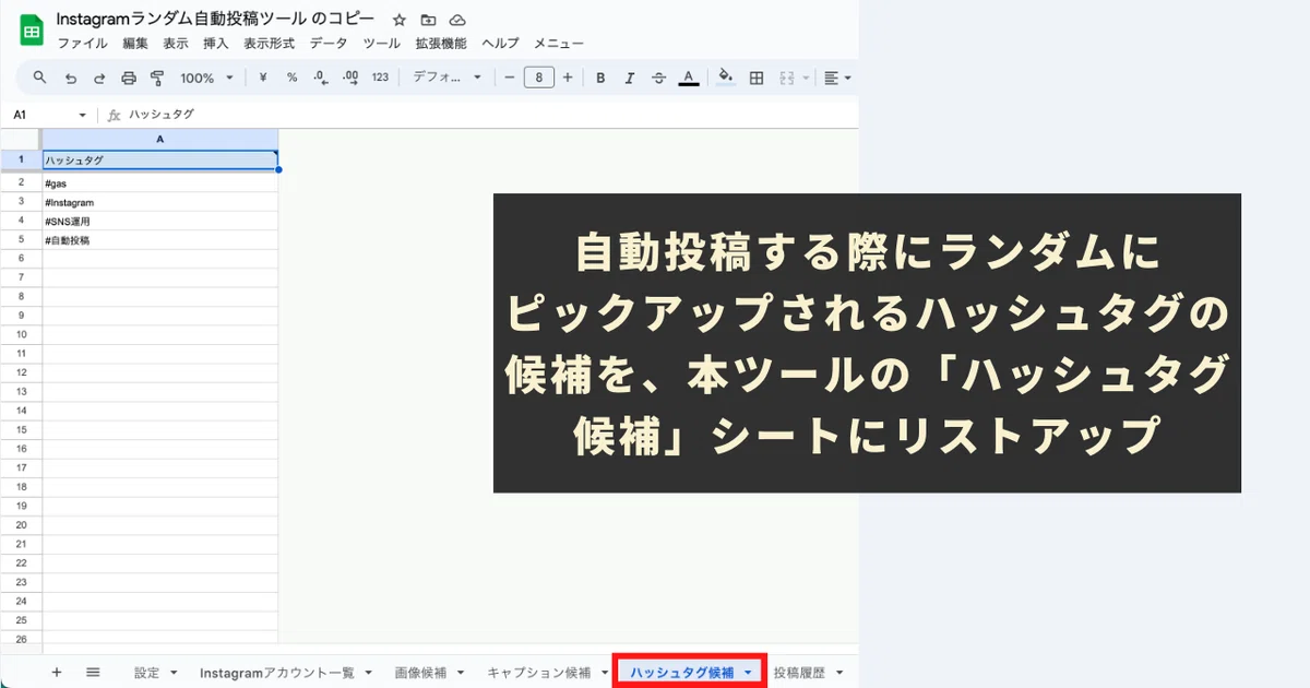 ハッシュタグ候補