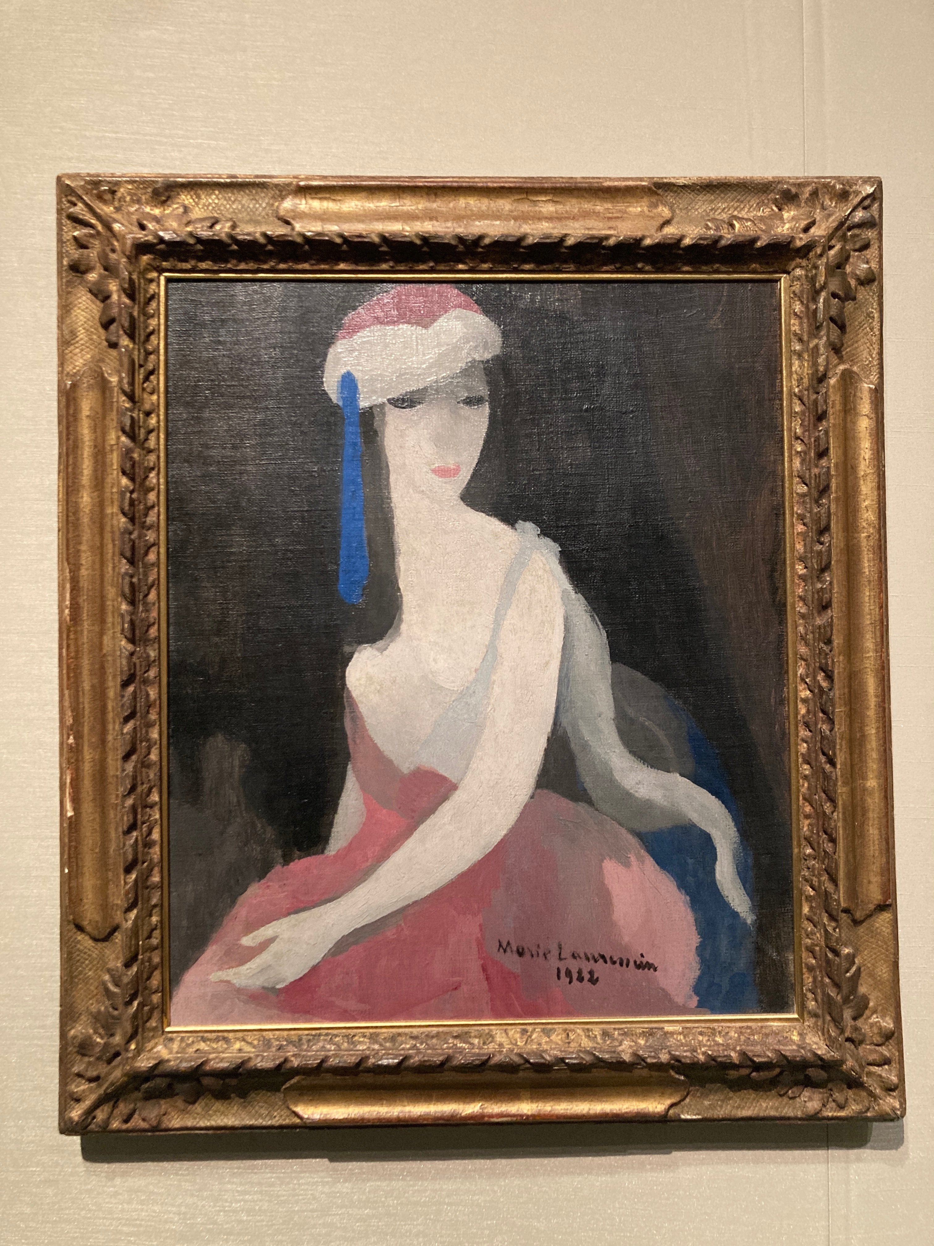 MARIE LAURENCIN 、マリー・ローランサン、先のとがった帽子の自画像