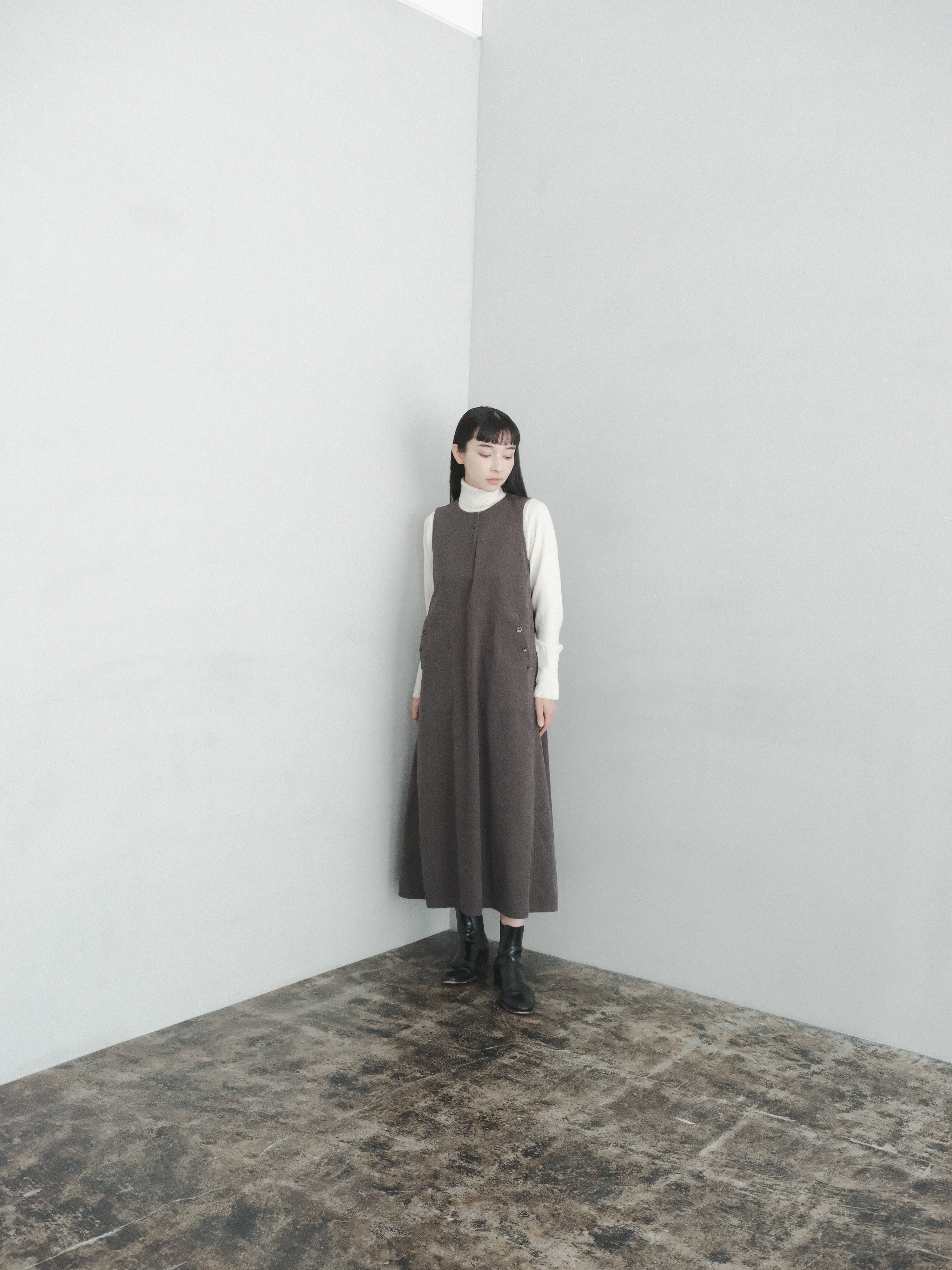 foufou ガンクラブチェックフレアドレス