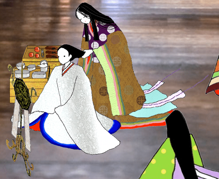 源典侍の赤い扇と流し目と下草の歌 なんちゃって図像学『紅葉賀