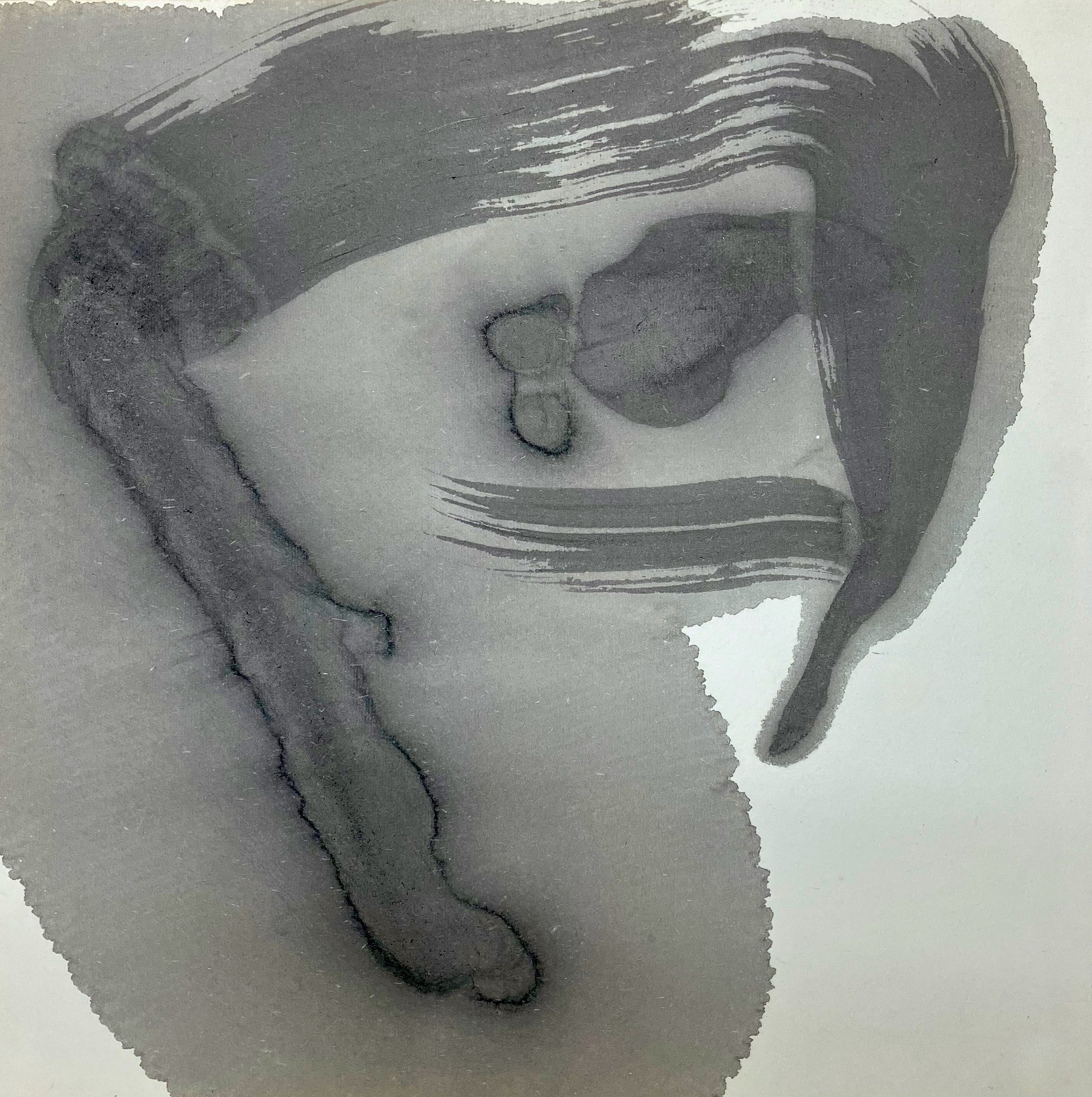 墨と和紙による抽象画(無題) 墨と和紙による抽象画(無題)