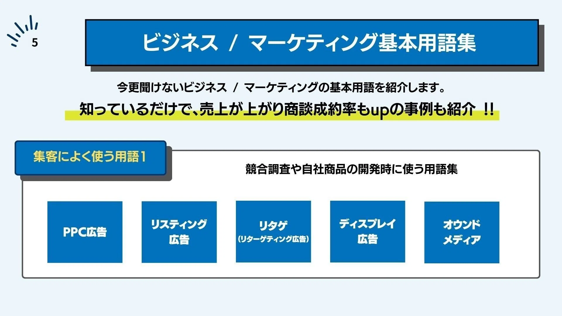 完全解説】マーケティング基本用語集 50選｜なかたに / 高単価商品の