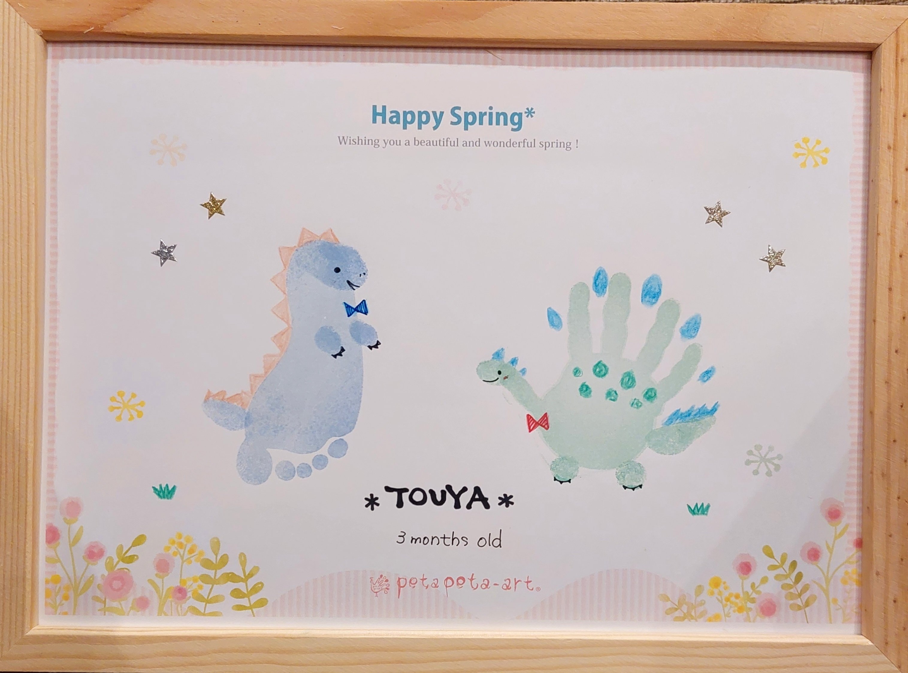 5人家族 手形刺繍 B4サイズ