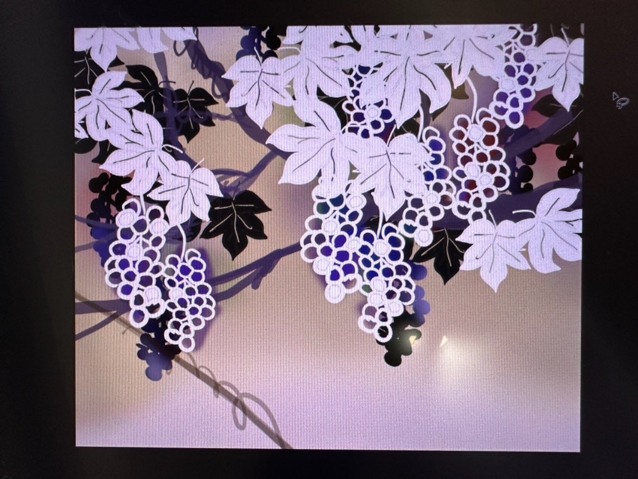 制作記録「思慕」葡萄の切り絵 | 華色切絵 【公式サイト】