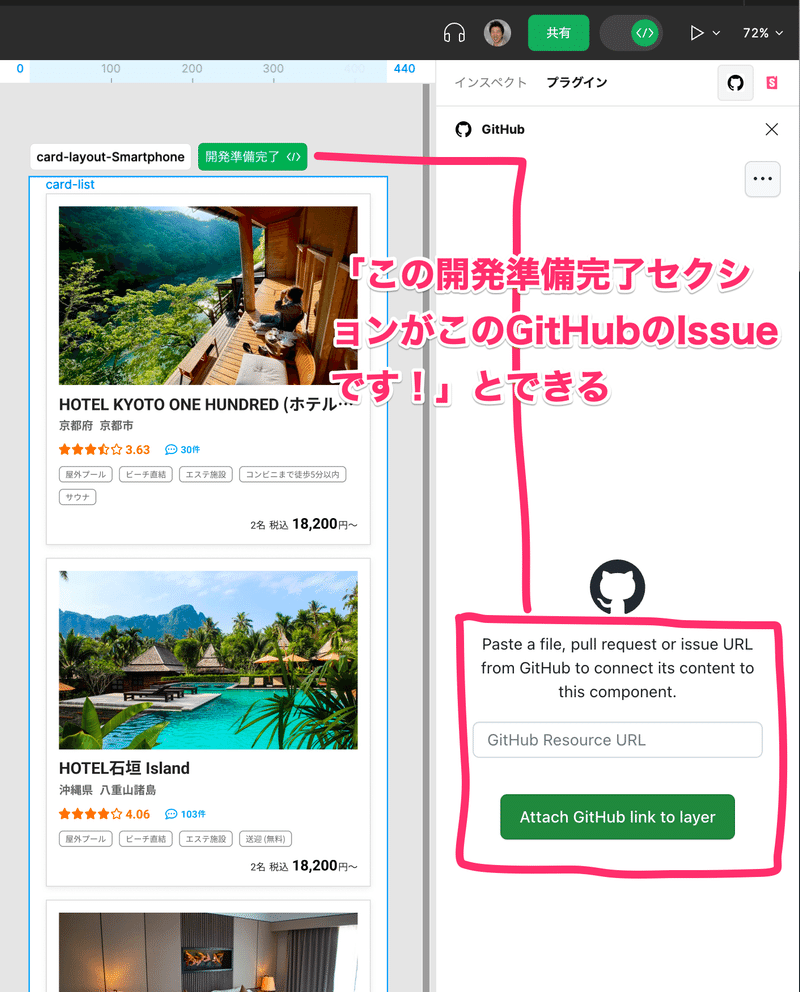 「この開発準備完了セクションがこのGitHubのIssueです!」とできる
