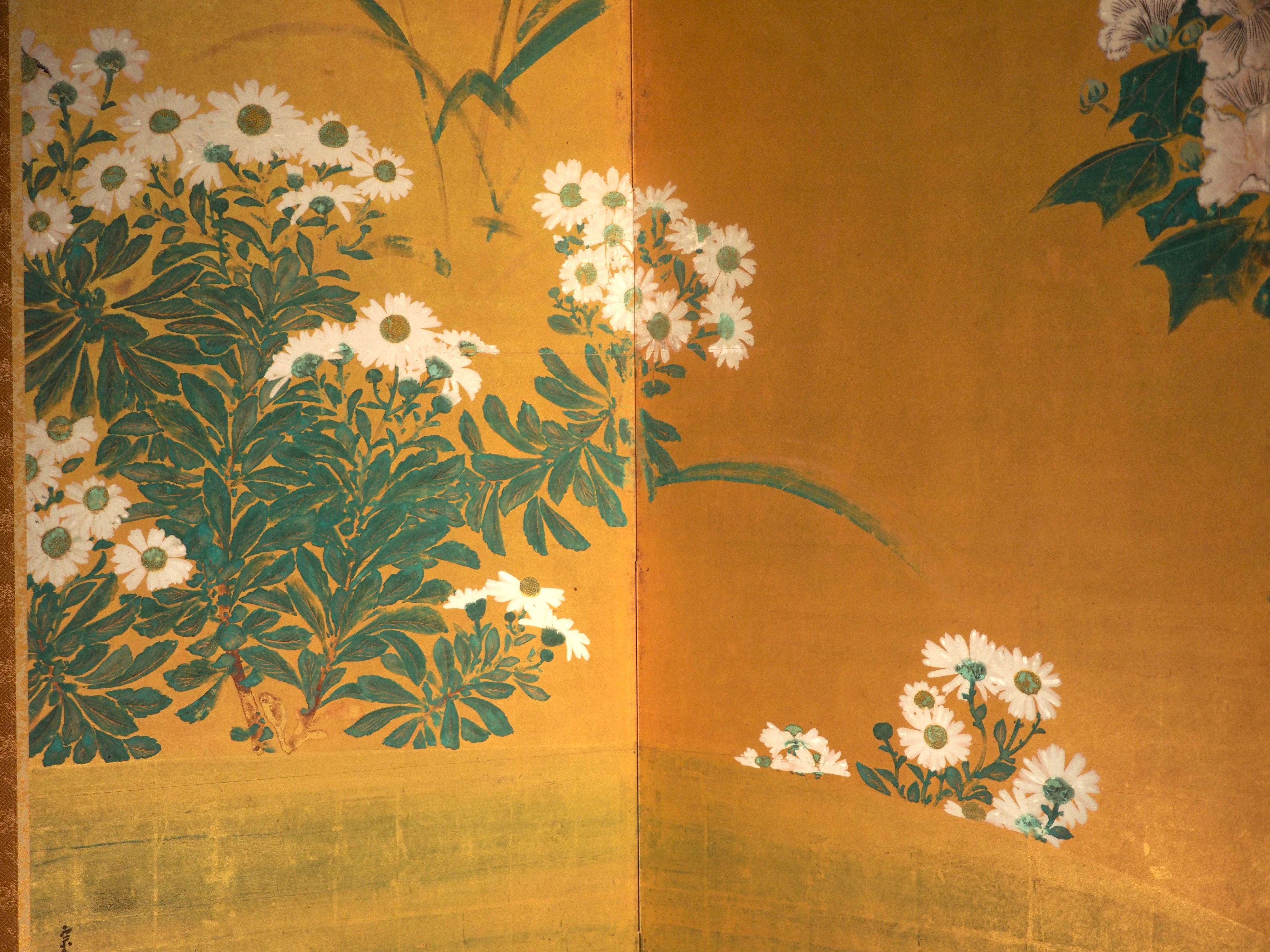 てなグッズや うわっ！ 俵屋宗雪の豪華でイケてる《秋草図屏風》｜かわかわ 絵画