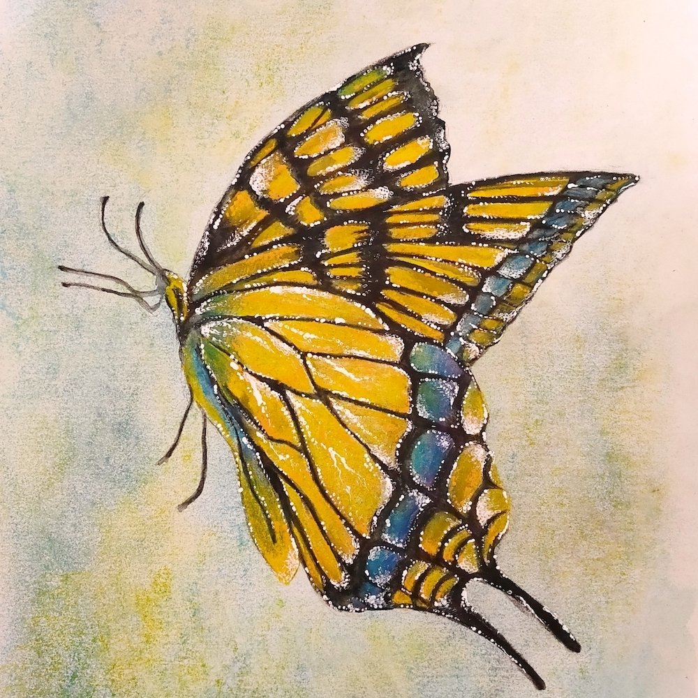 水彩詩「蝶々の夢」｜sato ichinokawa