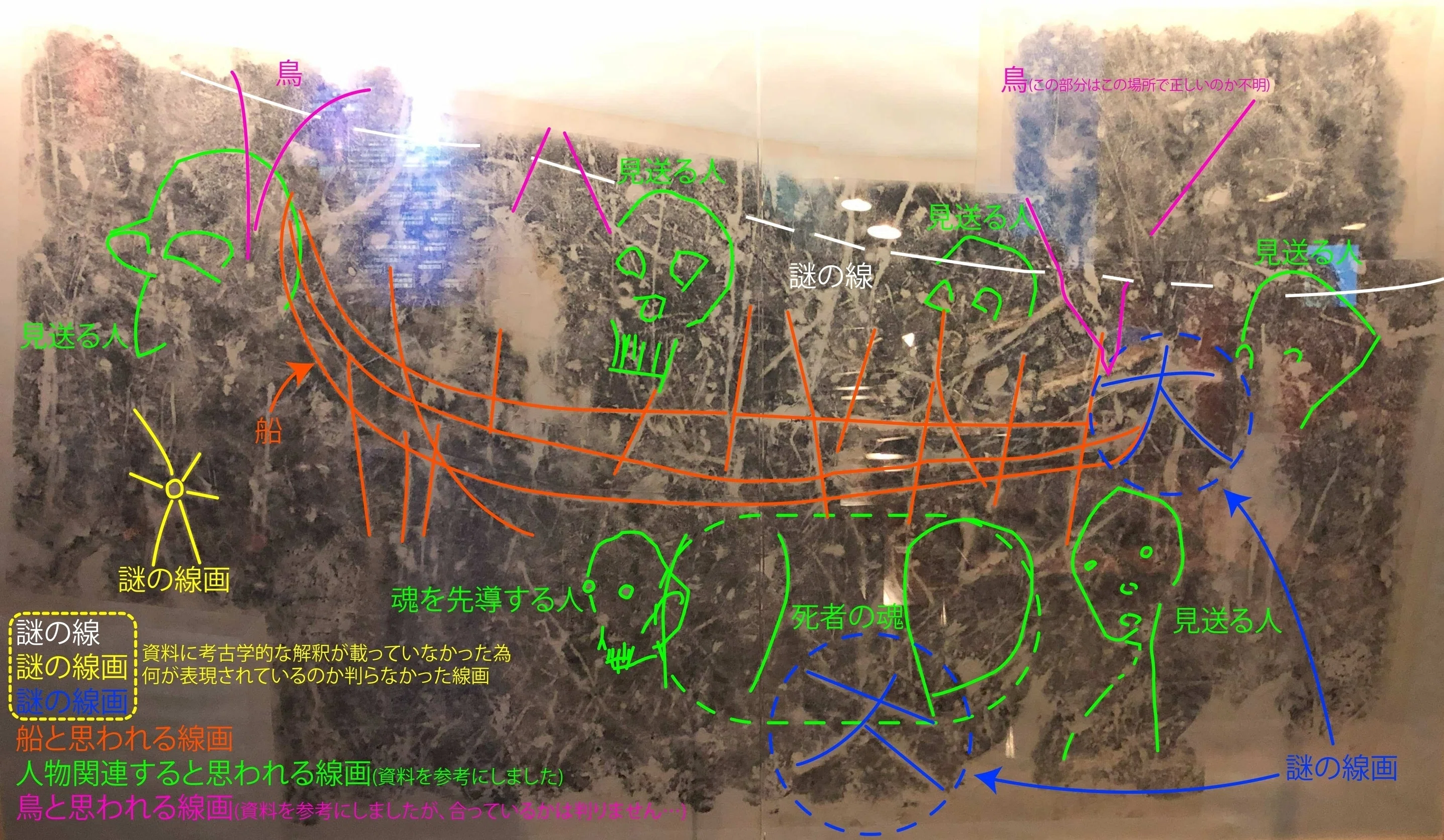 2023/09/04/月）国指定史跡・蓮ヶ池横穴群の線刻壁画の拓本①後編｜るてる