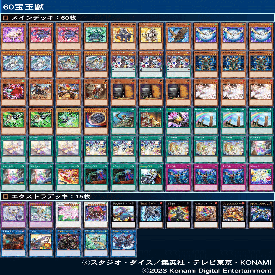 Season21】マスター1 60宝玉獣【遊戯王マスターデュエル】｜Freedume