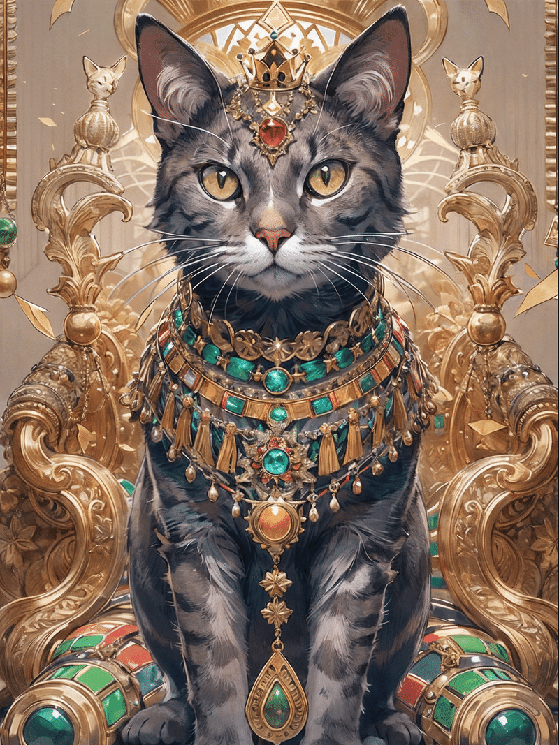 猫の王様のAIイラスト