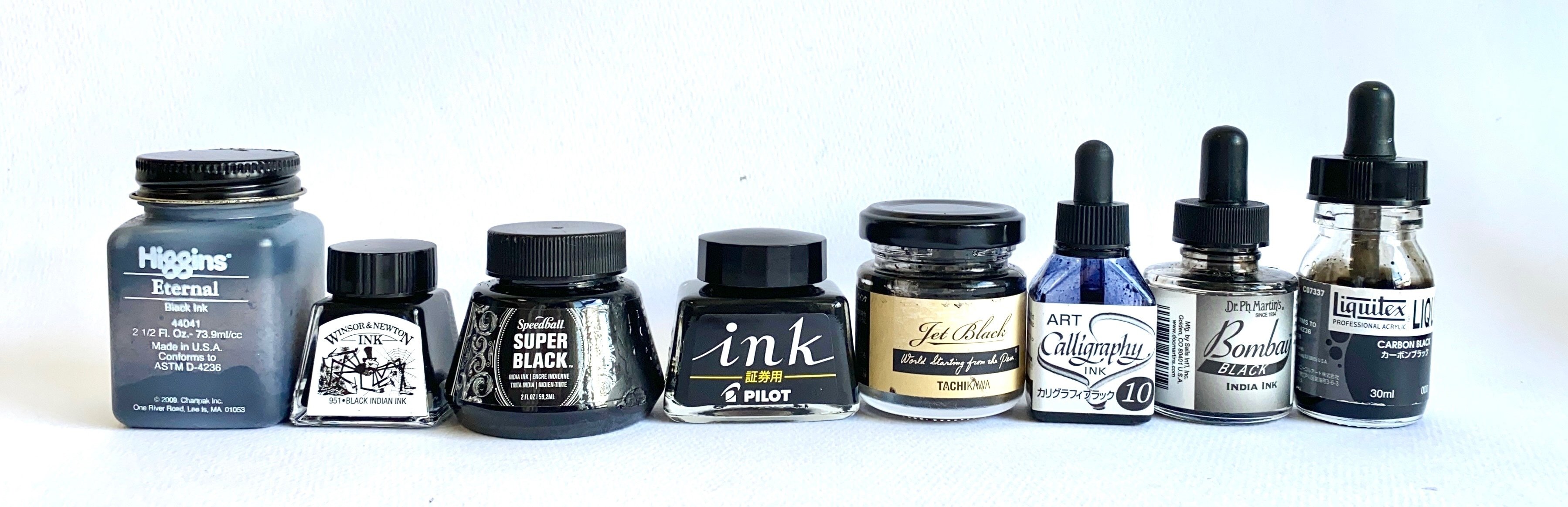 no.132|練習にはこのインク｜黒インク8種類比較｜カリグラフィー入門
