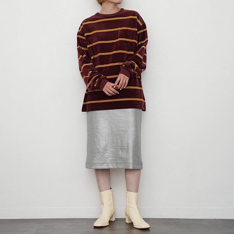 pheeny Velours border L/S フィーニー ボーダー pheeny Velours border L/S フィーニー ボーダー