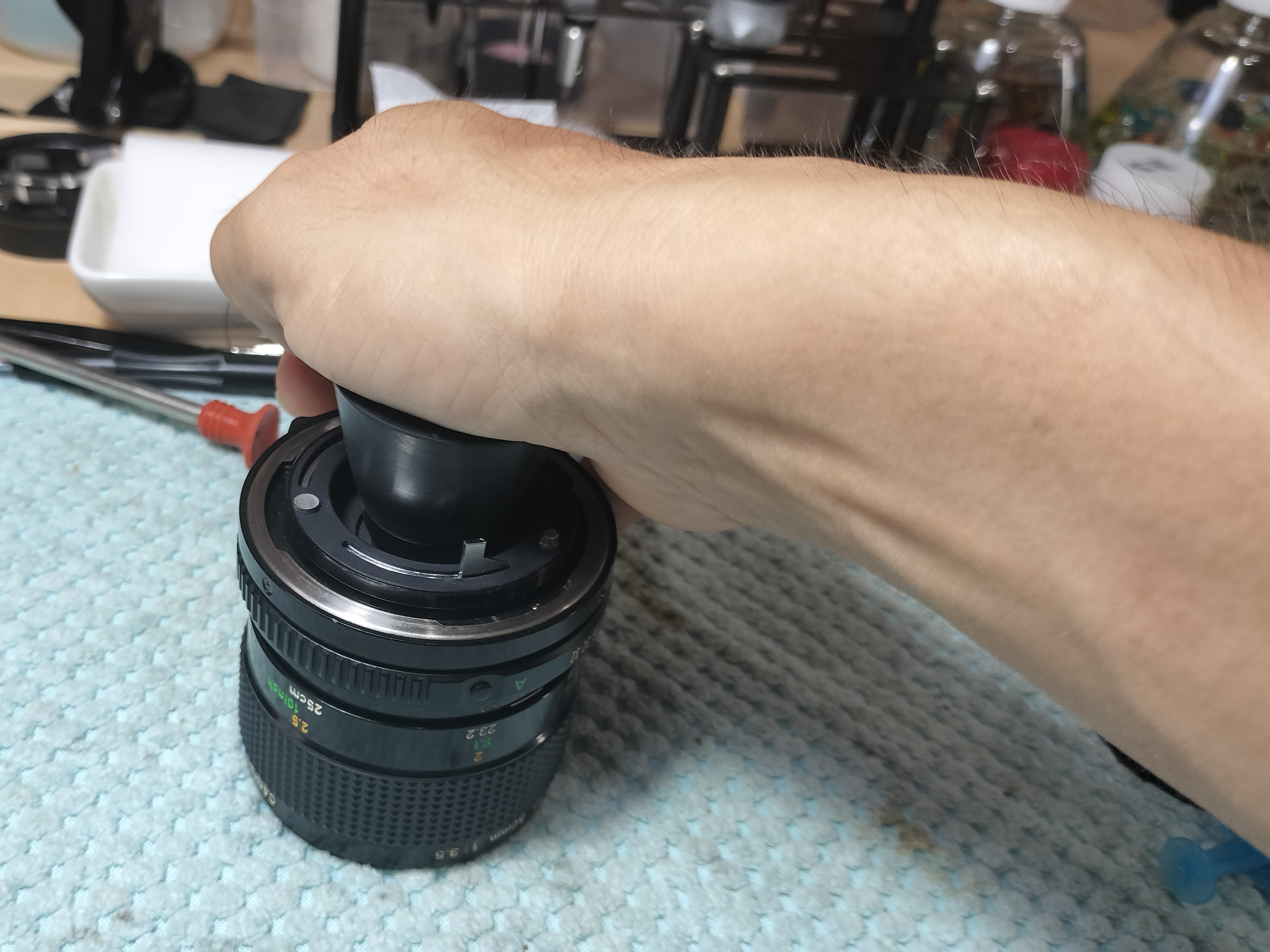 Canon New FD 50mm F/3.5 マクロの分解|フィルムカメラ修理の Canon New FD 50mm F/3.5 マクロの分解|フィルムカメラ修理の