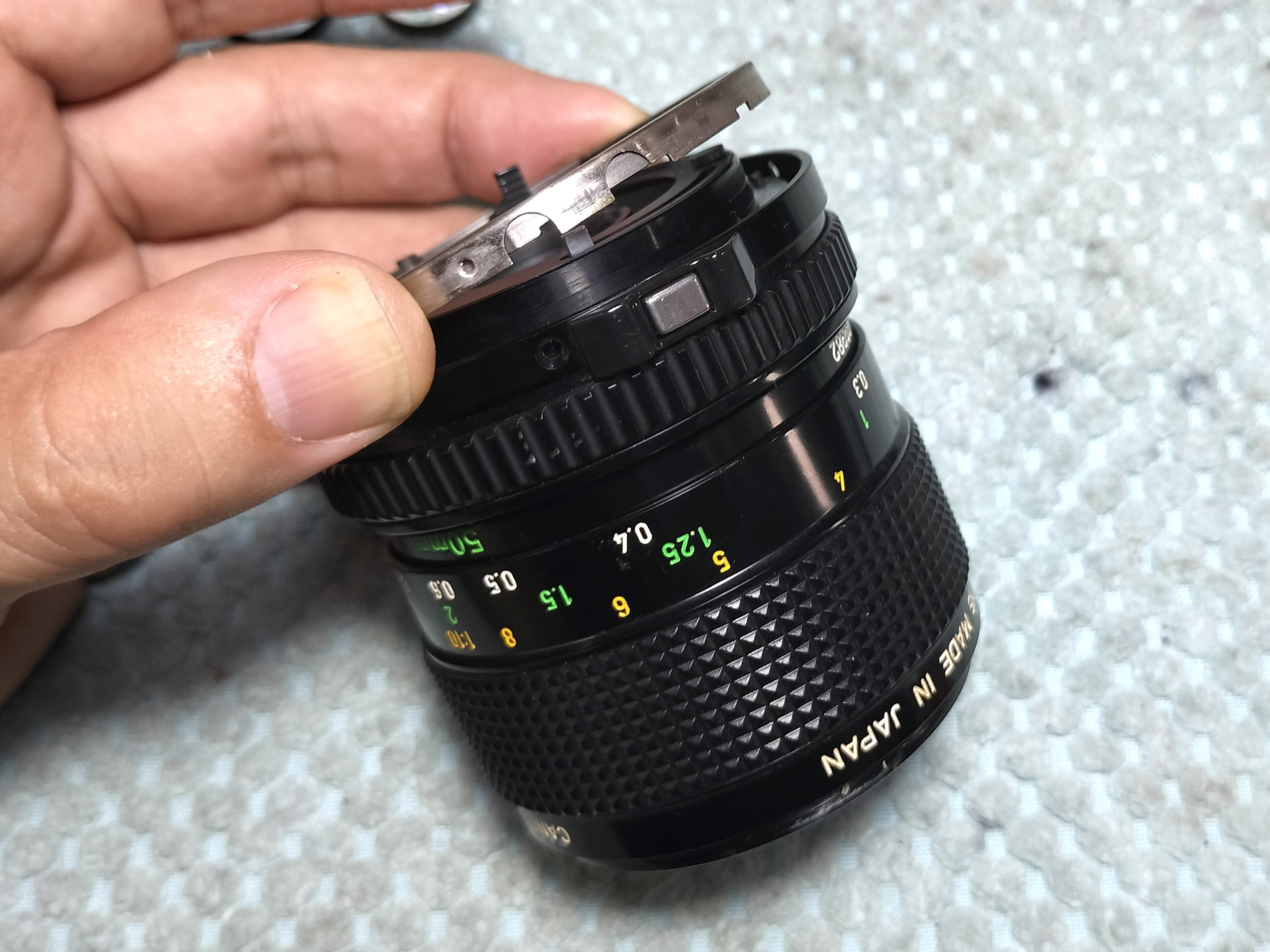 Canon New FD 50mm F/3.5 マクロの分解|フィルムカメラ修理の Canon New FD 50mm F/3.5 マクロの分解|フィルムカメラ修理の