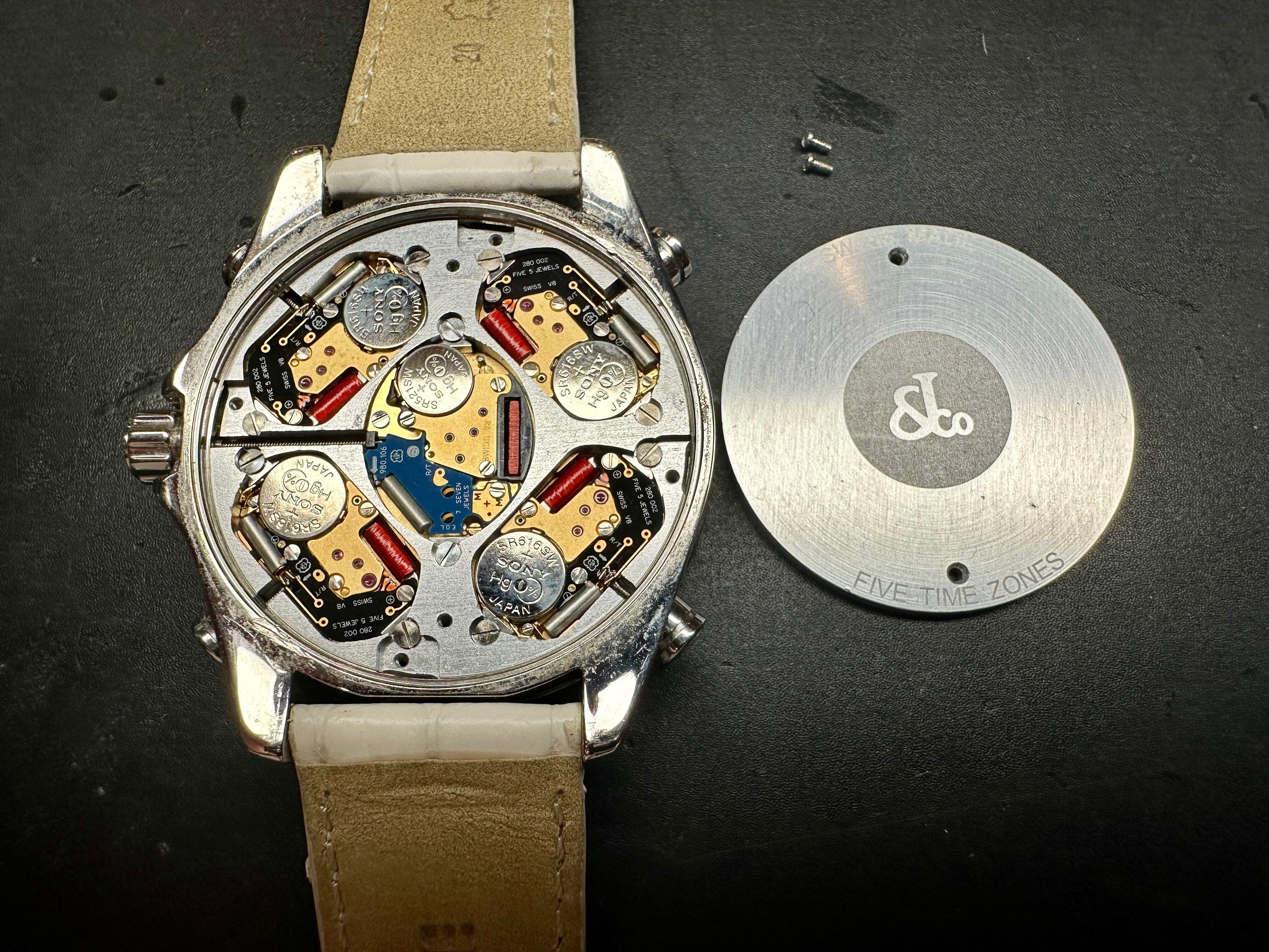 JA着似タイプ Jacob&co ジェイコブ風 時計 (電池切れ) レプリカ 楽天市場】ジェイコブ JACOB＆CO ファイブタイムゾーン JC-47STQ