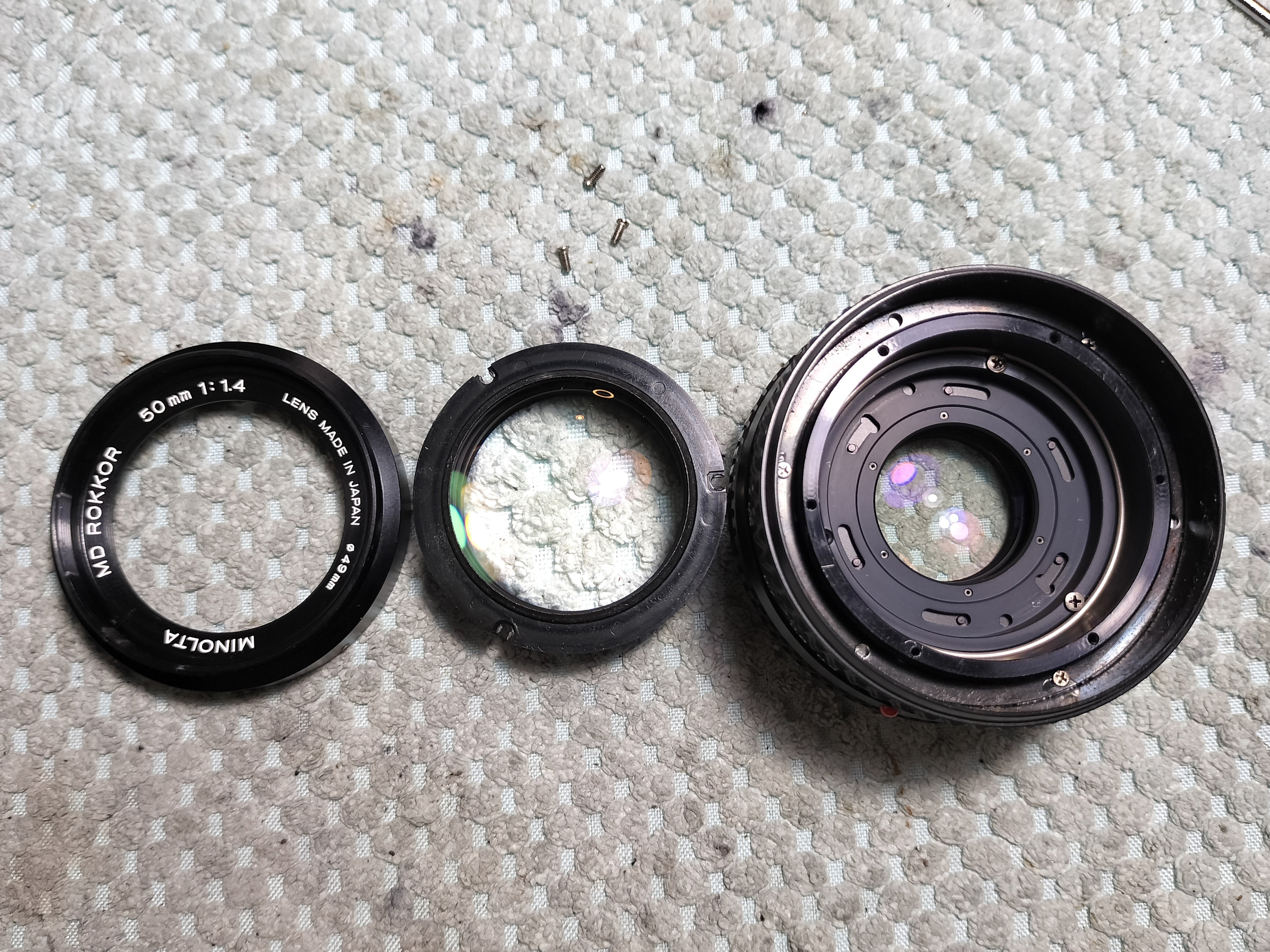 Minolta MD Rokkor 50mm F/1.4の分解|フィルムカメラ修理の Minolta MD Rokkor 50mm F/1.4の分解|フィルムカメラ修理の
