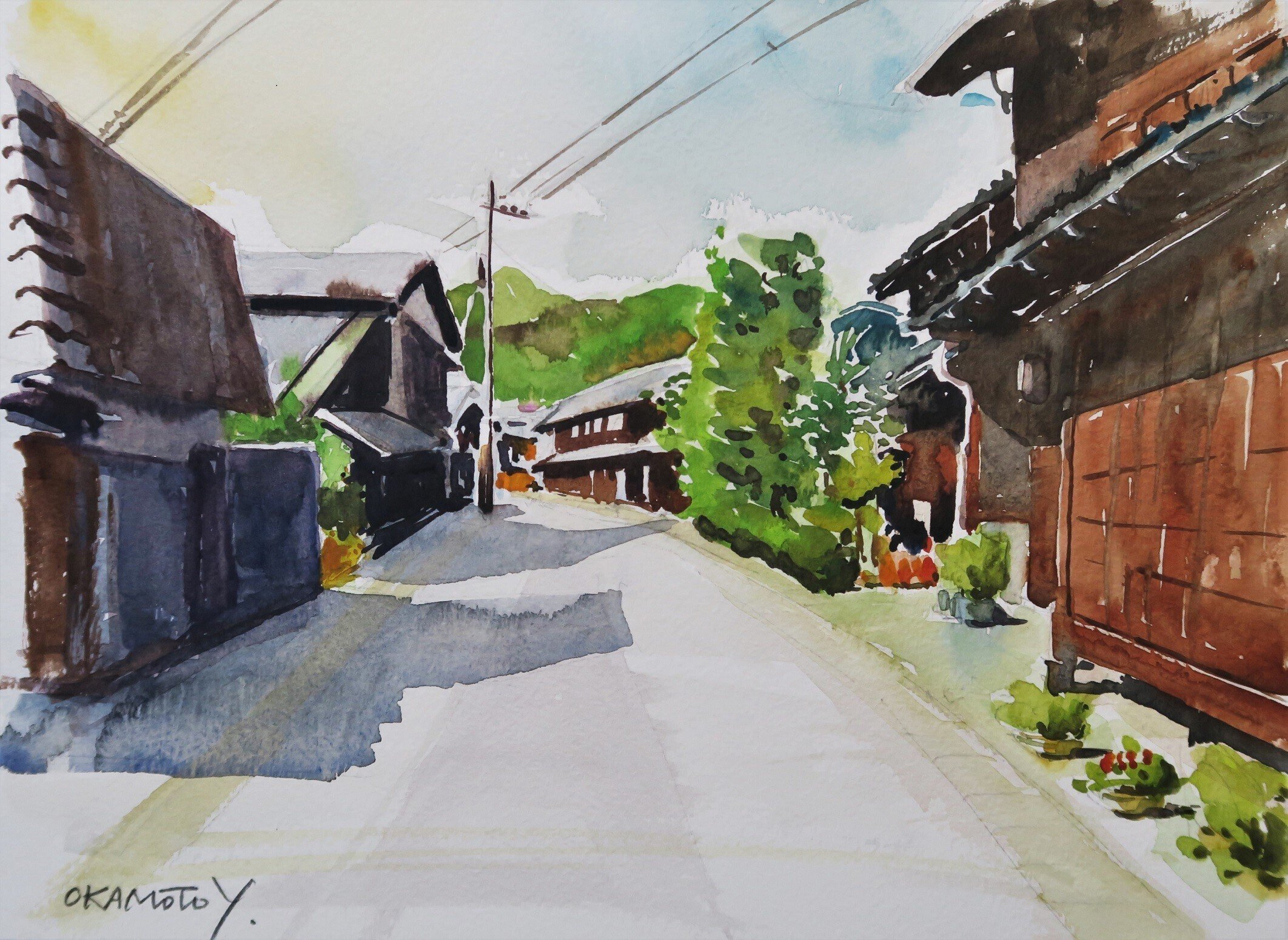 水彩画「陸上げ船」 How to paint port with watercolor - YouTube