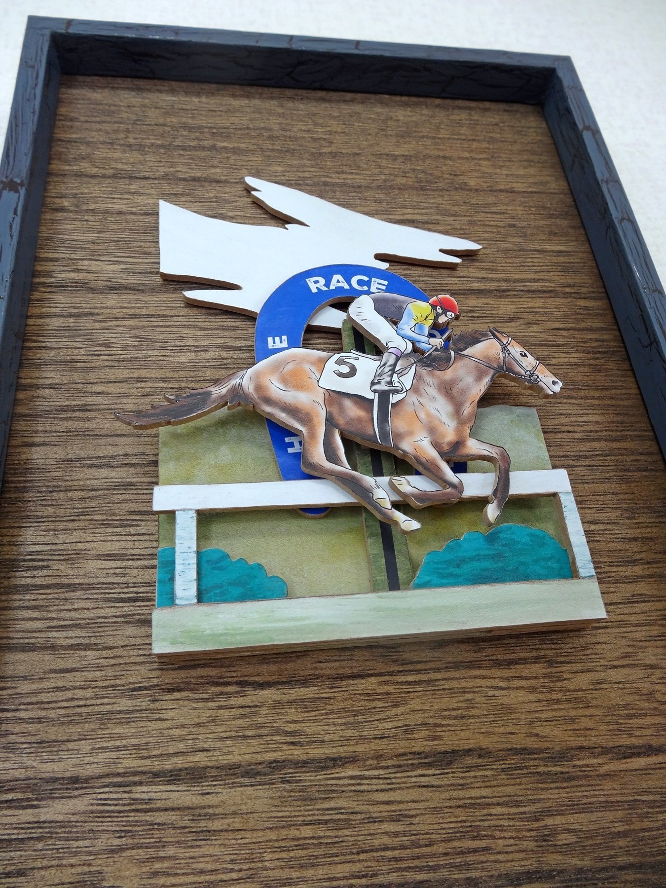立体アートパネル/競走馬/競馬/入線/A4サイズ|江島 達也/対州屋 立体アートパネル/競走馬/競馬/入線/A4サイズ|江島 達也/対州屋