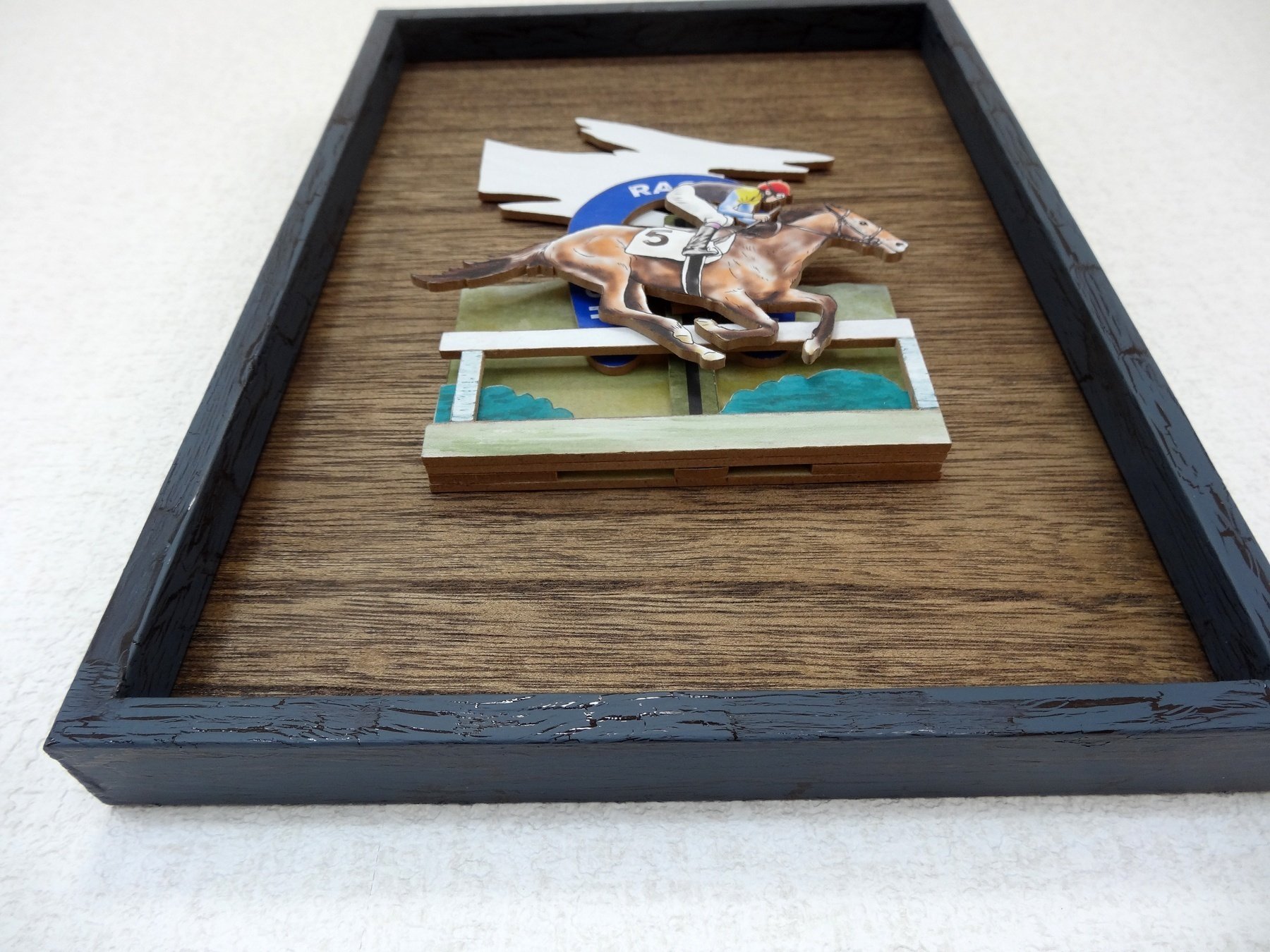 立体アートパネル/競走馬/競馬/入線/A4サイズ｜江島 達也／対州屋