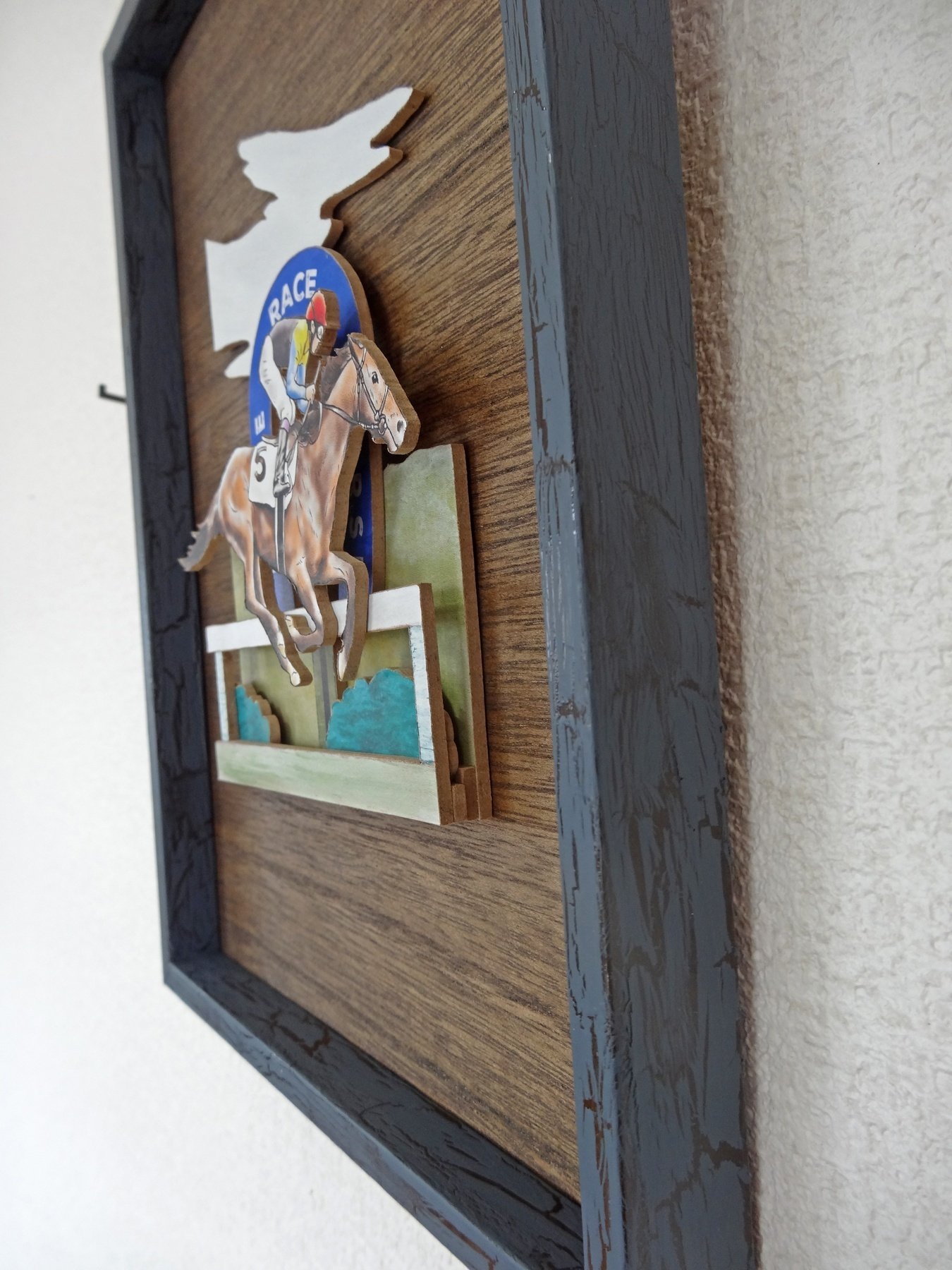 立体アートパネル/競走馬/競馬/入線/A4サイズ|江島 達也/対州屋 立体アートパネル/競走馬/競馬/入線/A4サイズ|江島 達也/対州屋