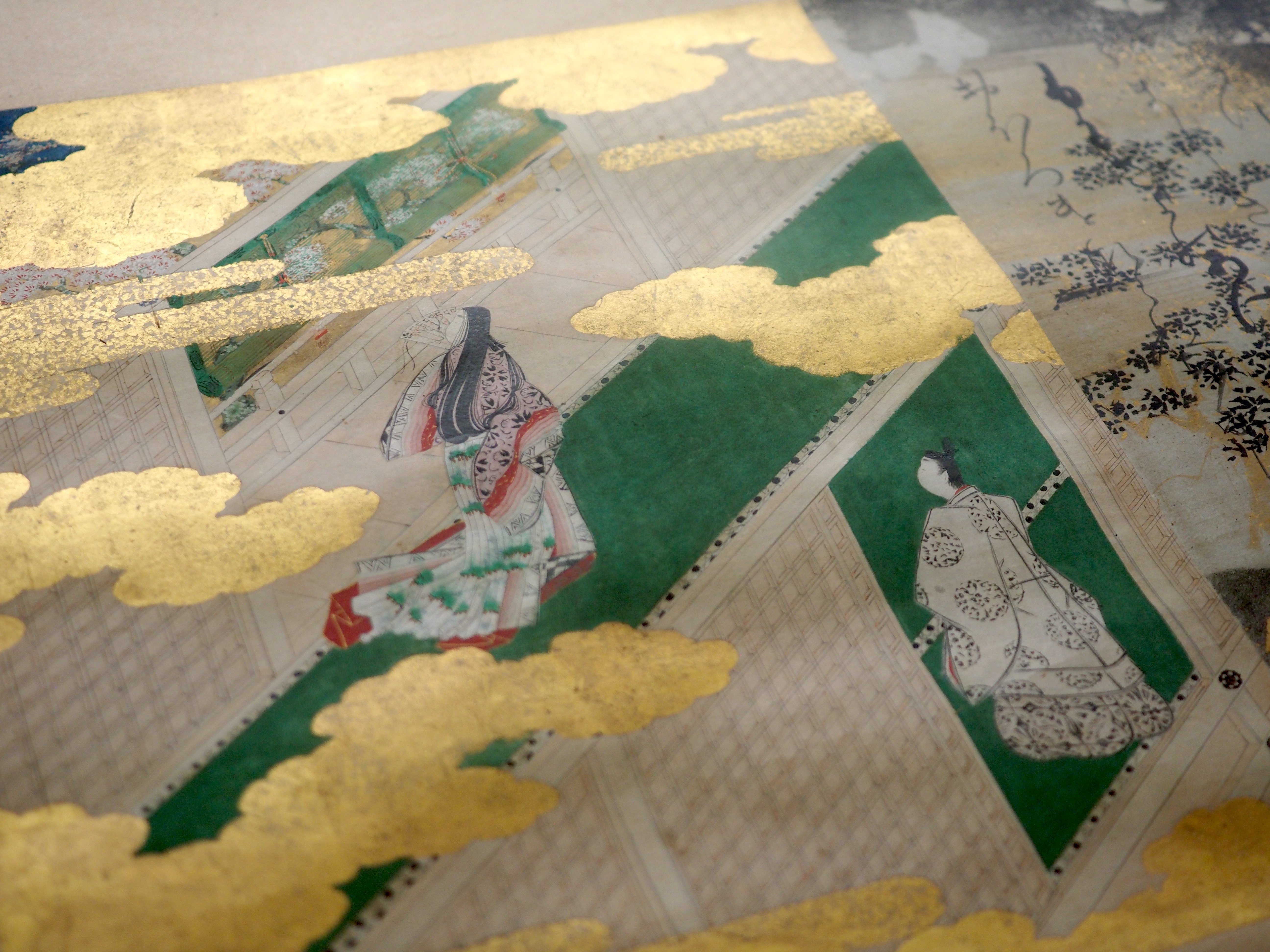 東くだ里の図　大和絵掛軸　Y279 掛軸 小坂勝人「緑蔭帰童図」 | 新古美術いづも