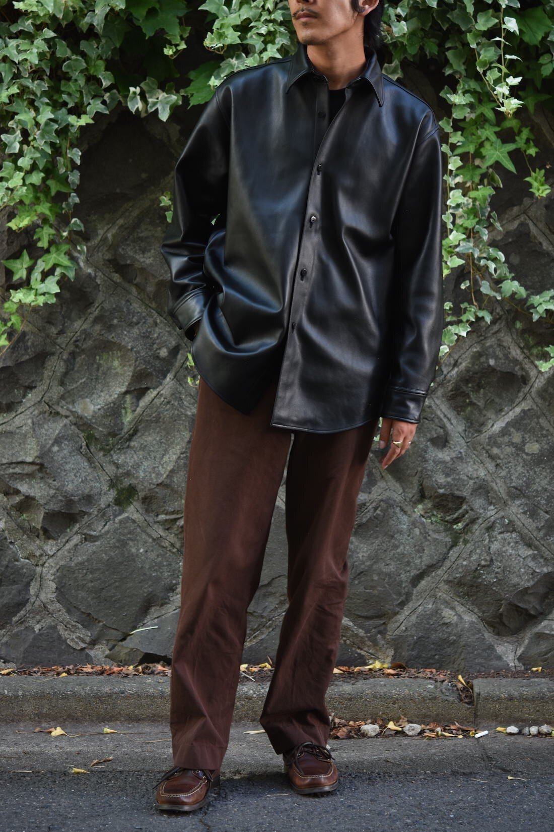 caleってる、レザーシャツ。｜takuro yamashita